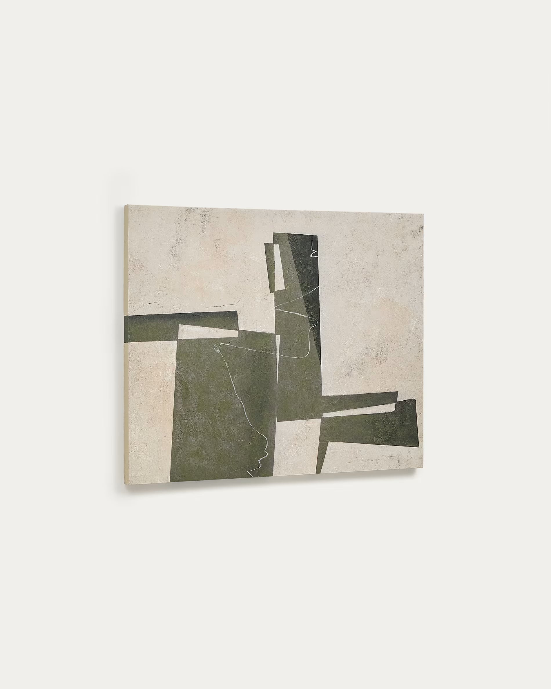 Schilderij FIDA groen met beige