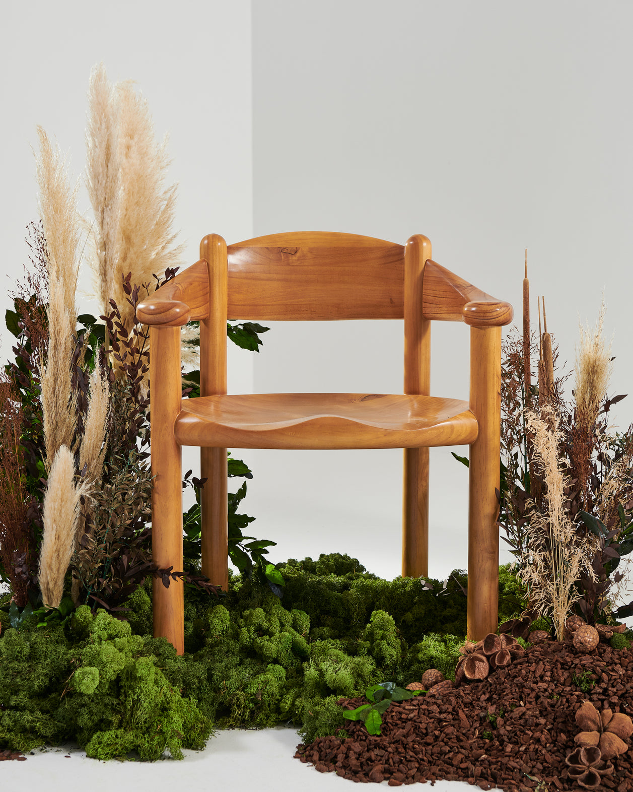 DAUMILLER Armchair with Armrests Pine Wood