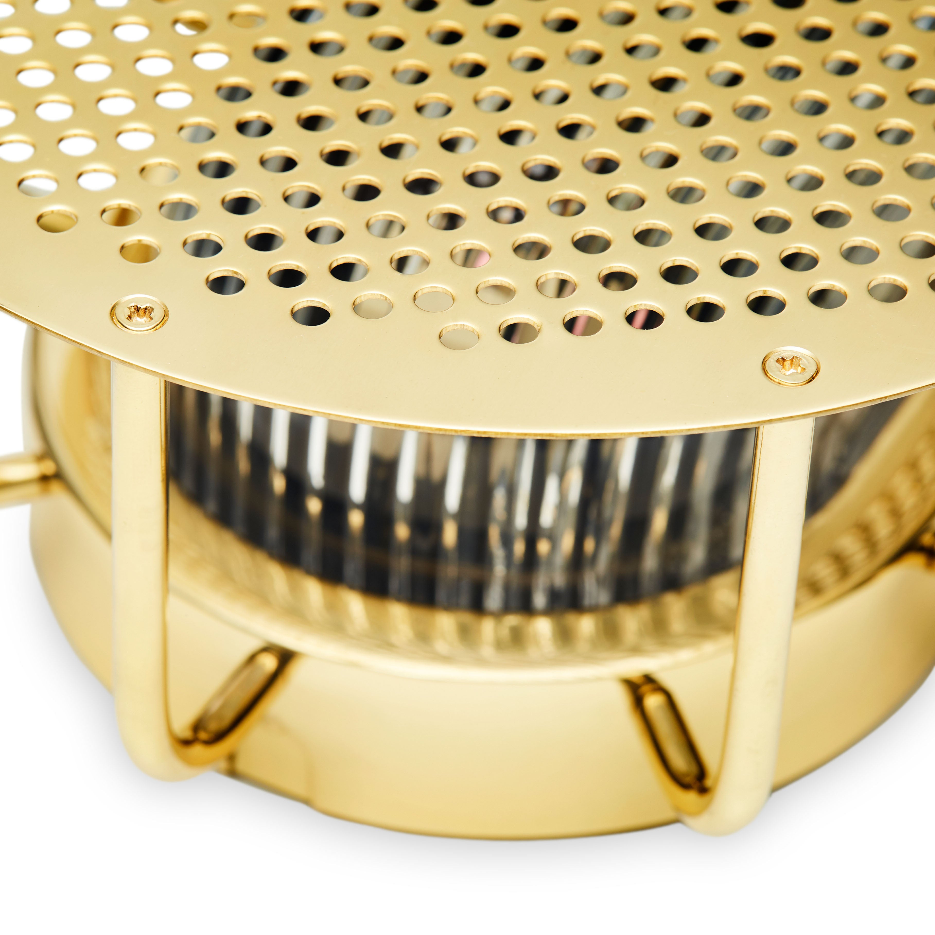 NIGHT RIDER outdoor wall lamp in polished brass