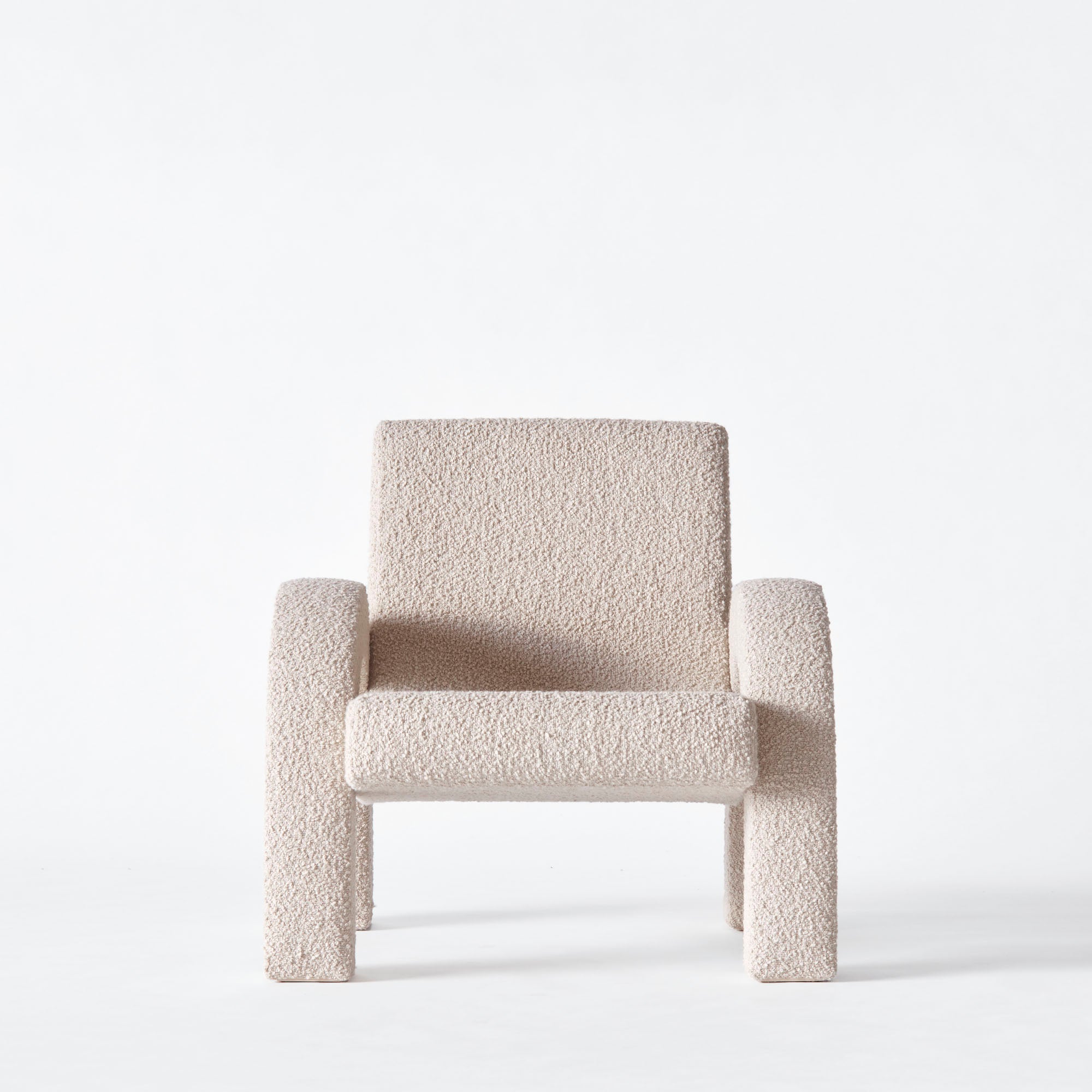 Beige boucle fauteuil ARCO