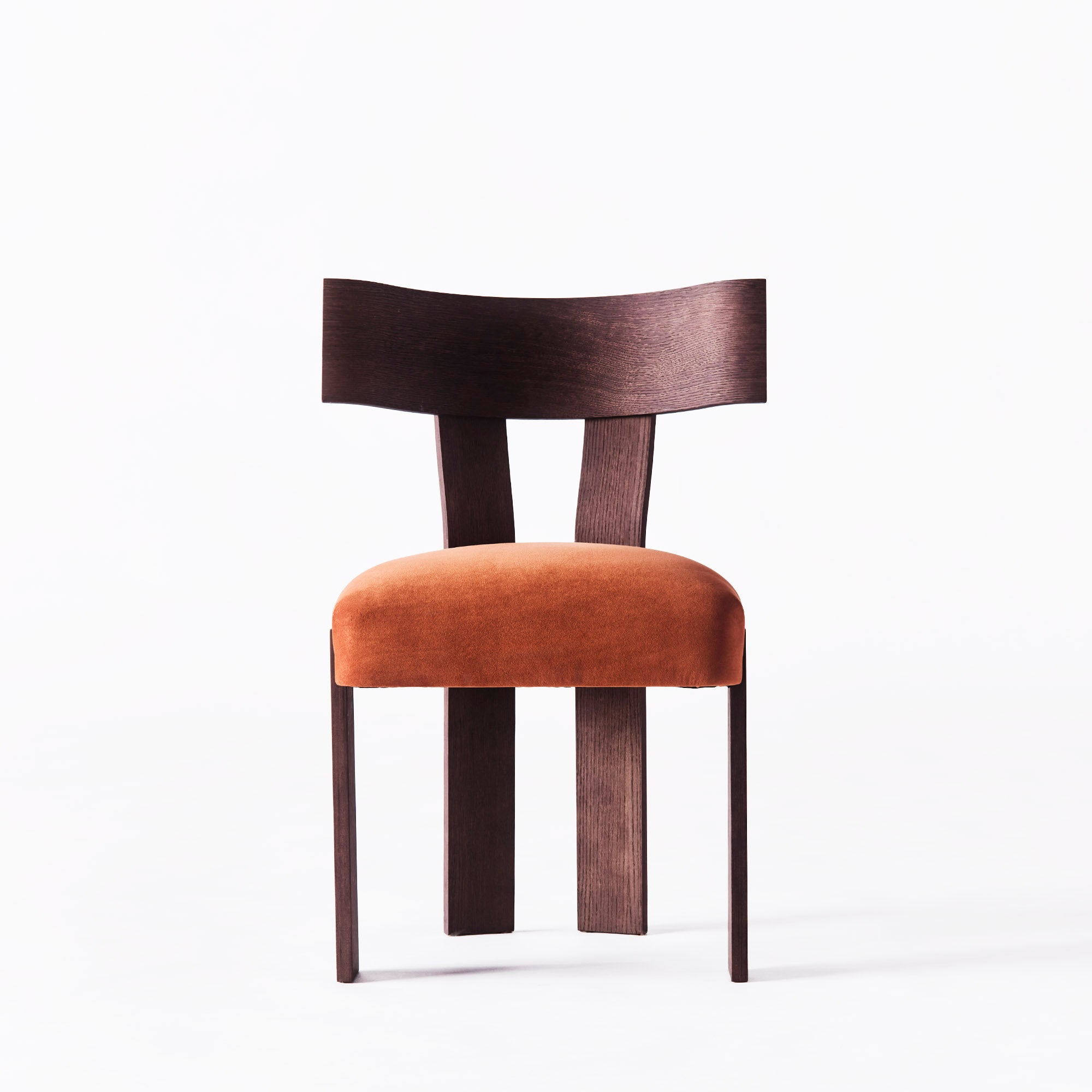 ALBA Chair orange with dark oak base