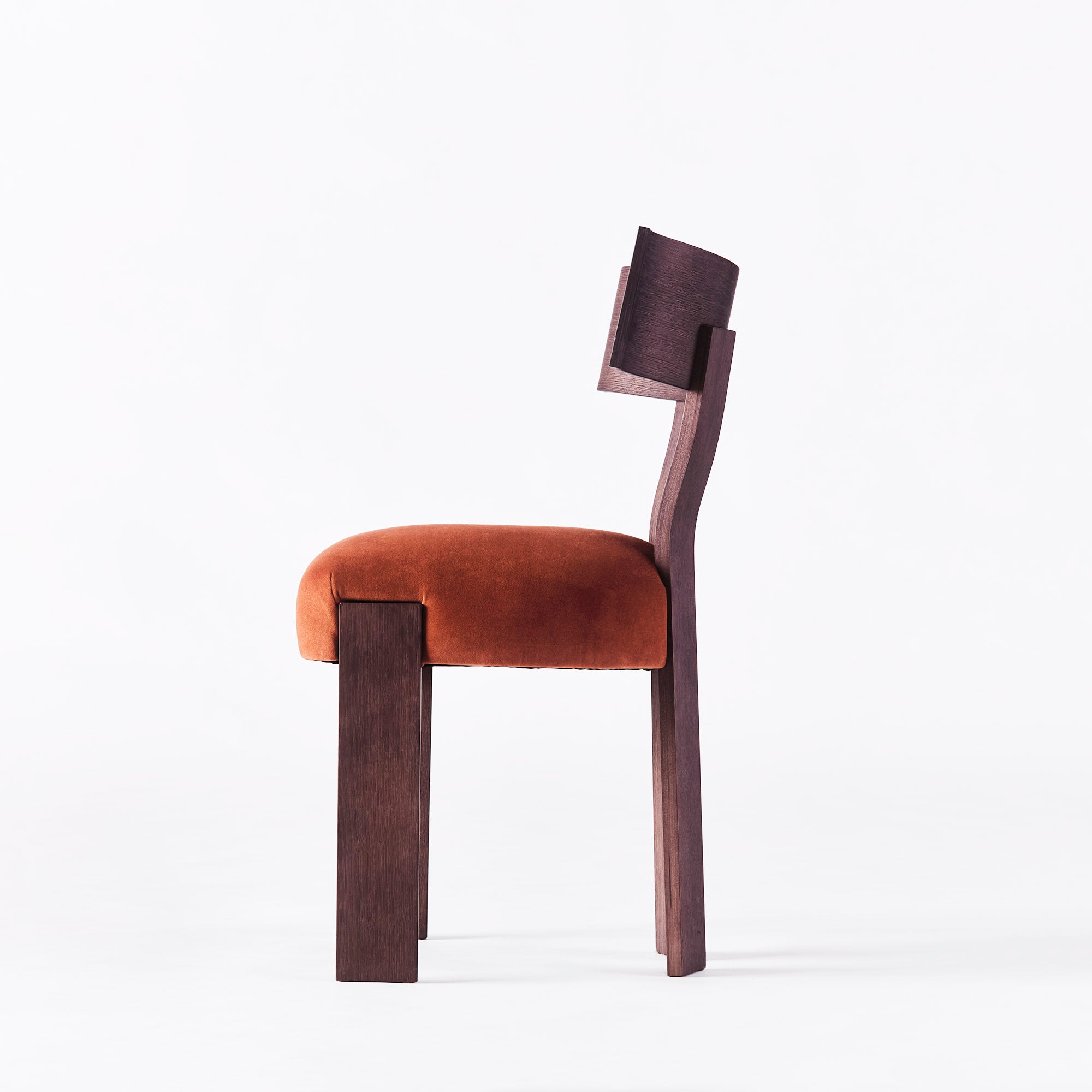 ALBA Chair orange with dark oak base
