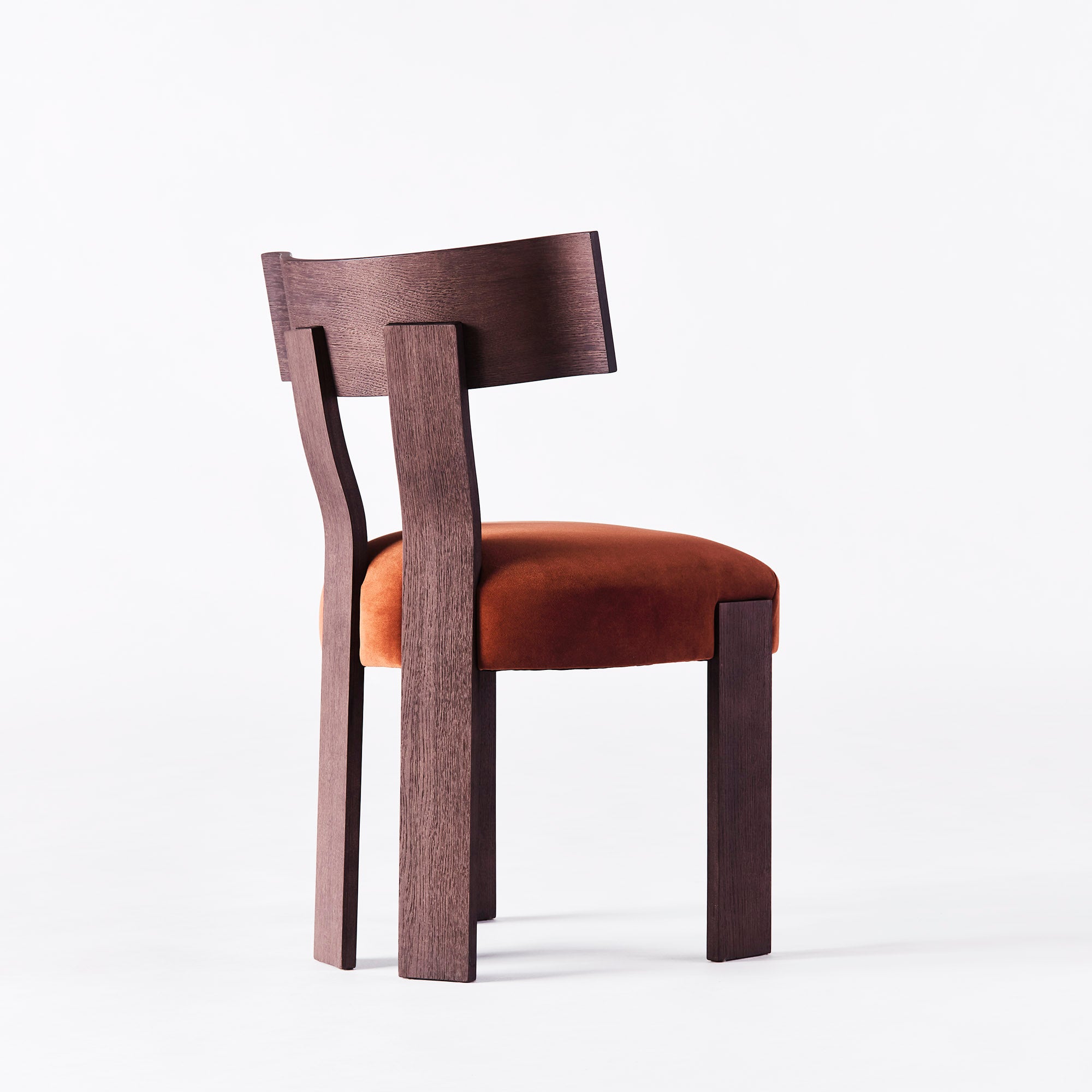 ALBA Chair orange with dark oak base