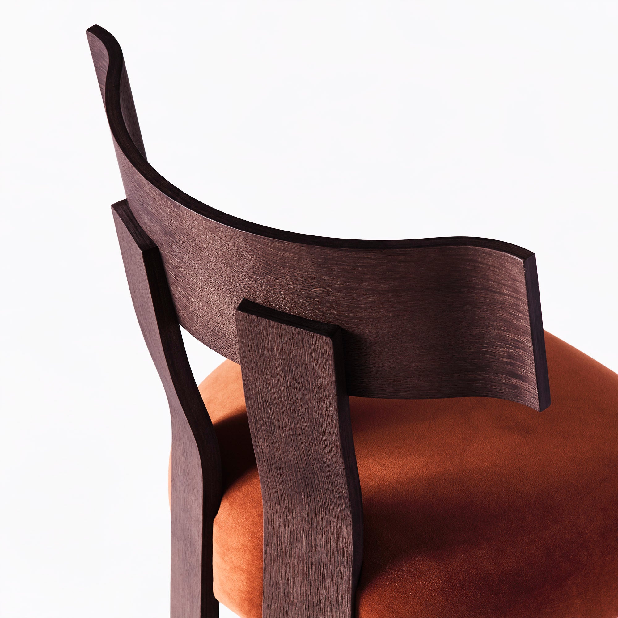 ALBA Chair orange with dark oak base