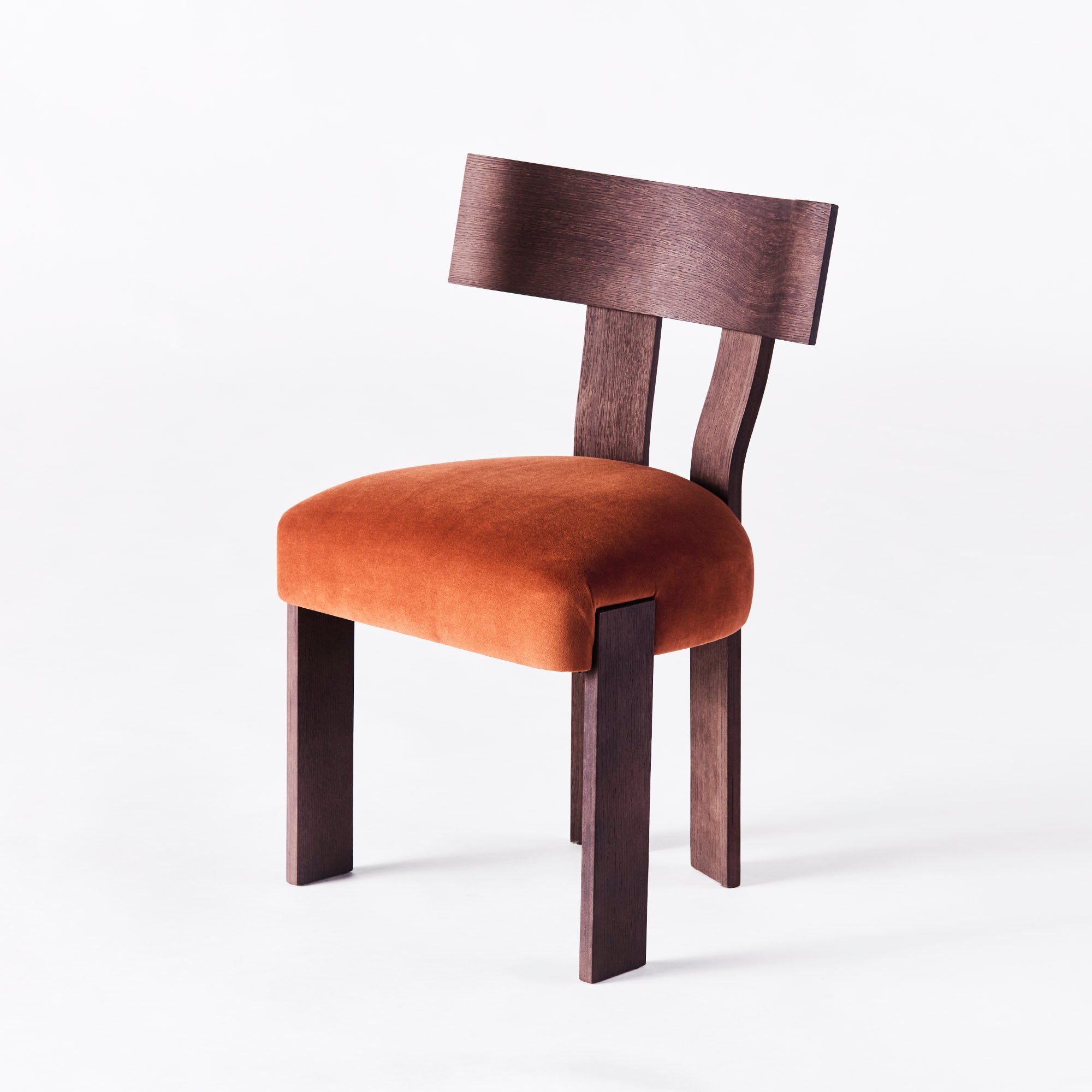 ALBA Chair orange with dark oak base