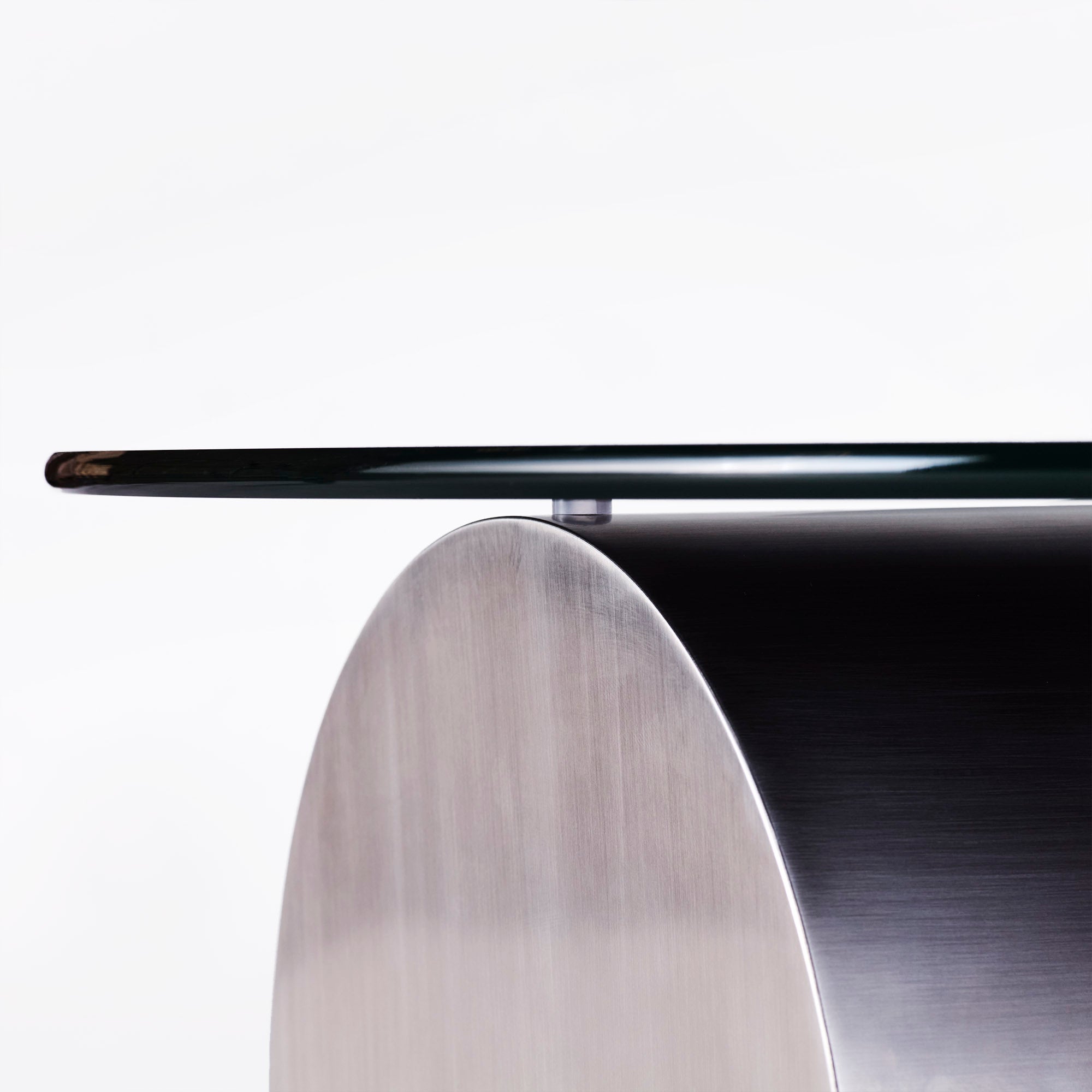 CROSS coffee table polished steel