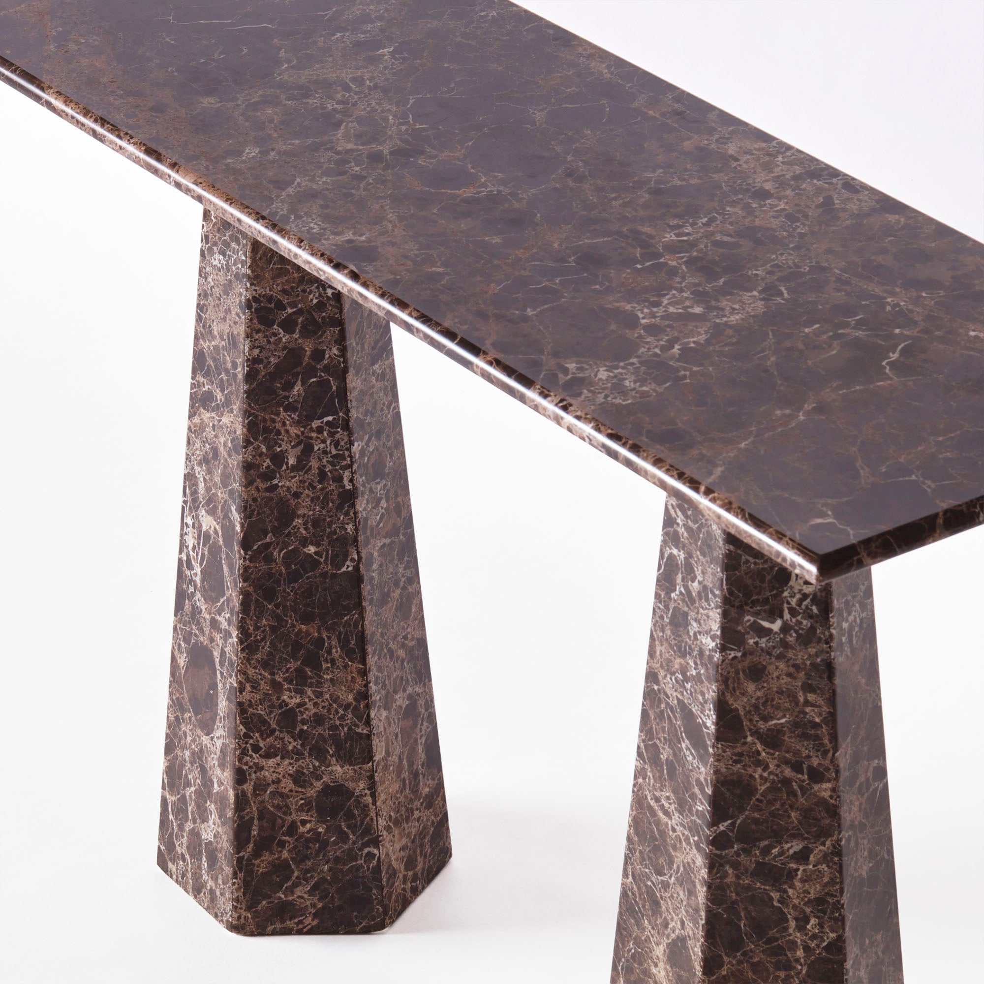 HEXAGON Console Emperador Marble