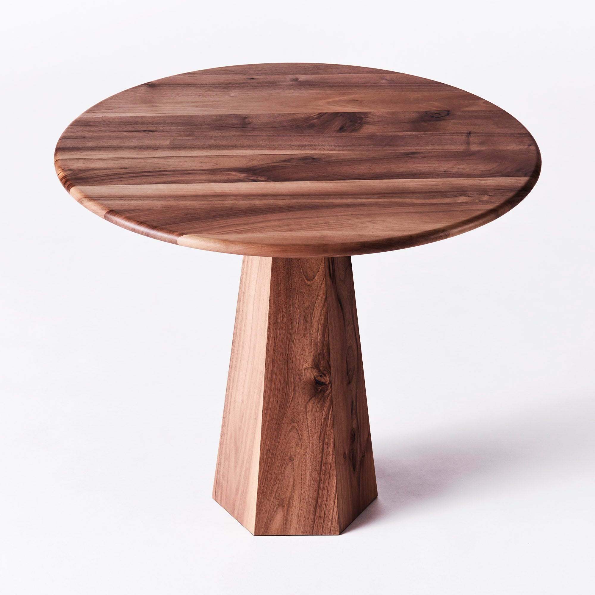 Round HEXAGON Table Walnut Wood