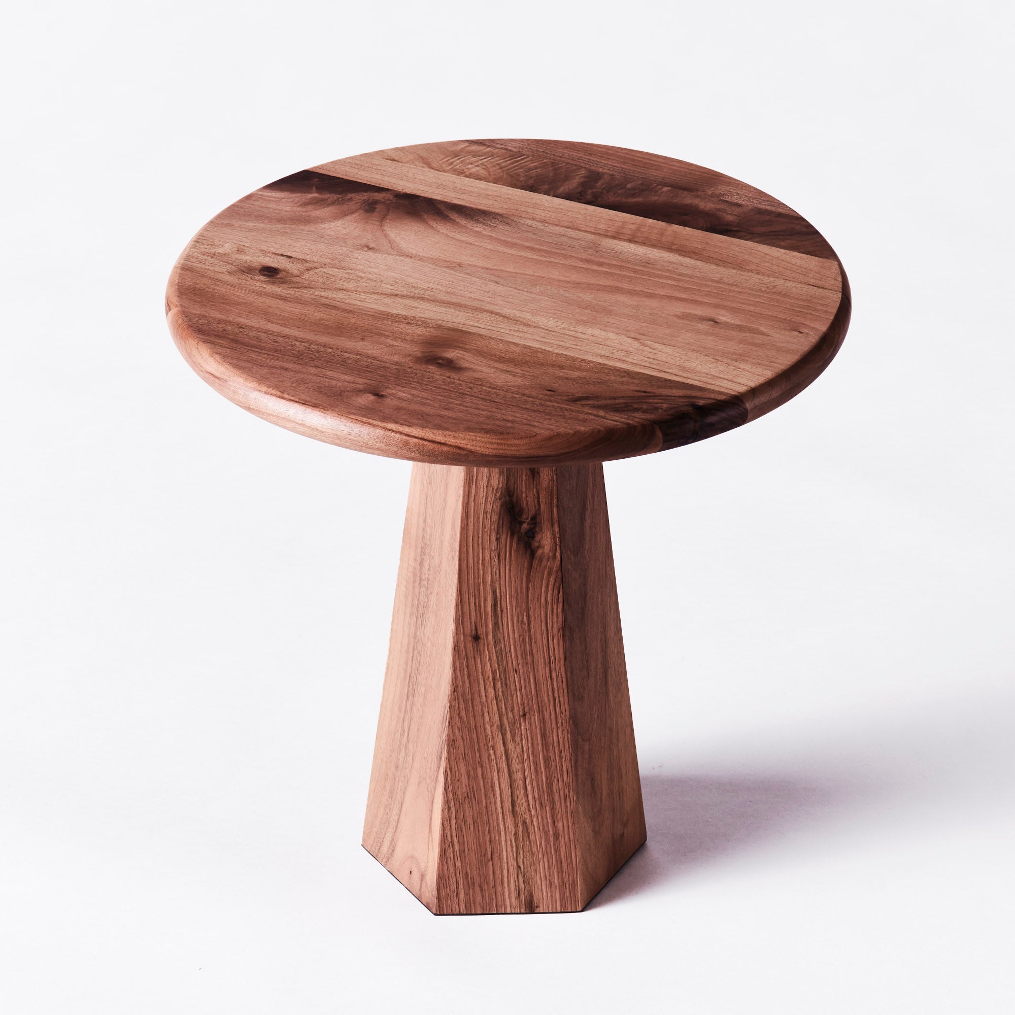 HEXAGON side table walnut wood