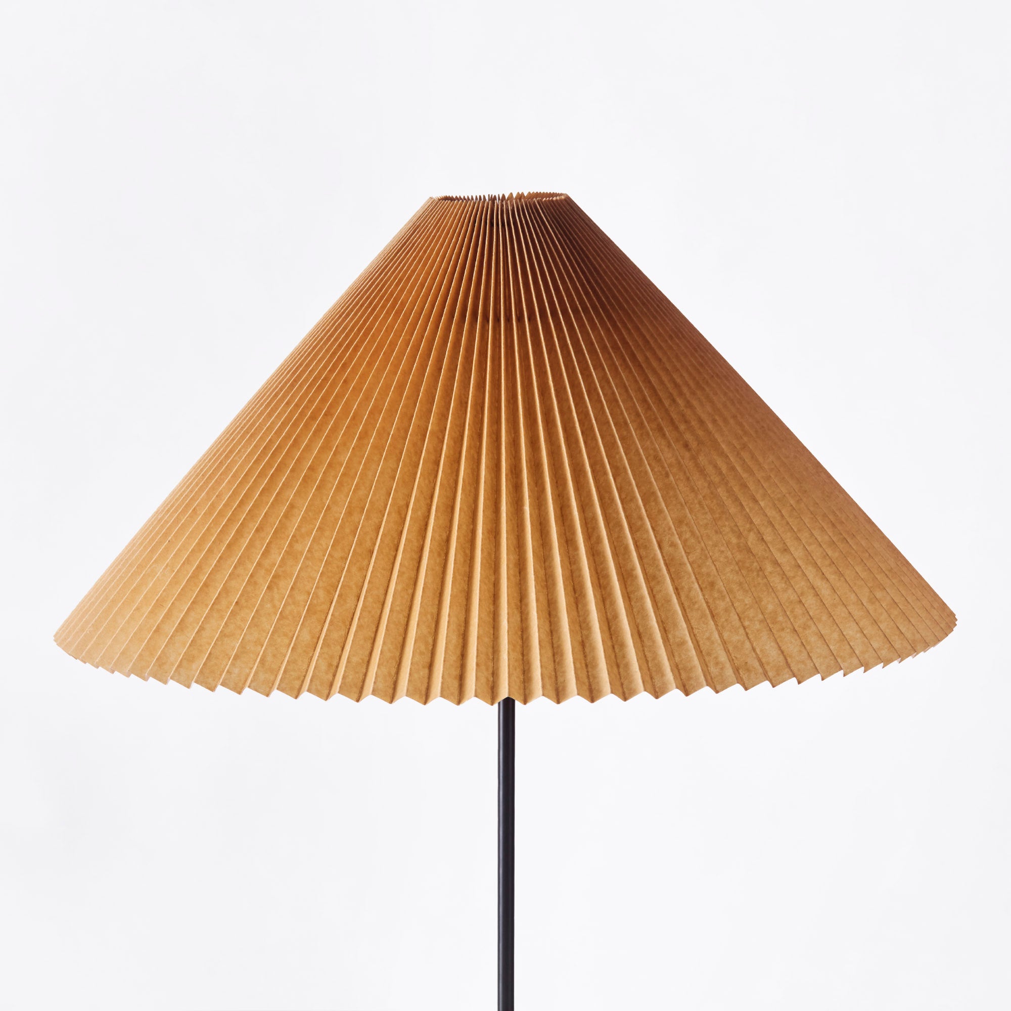 GERALDINE ochre floor lamp with black base