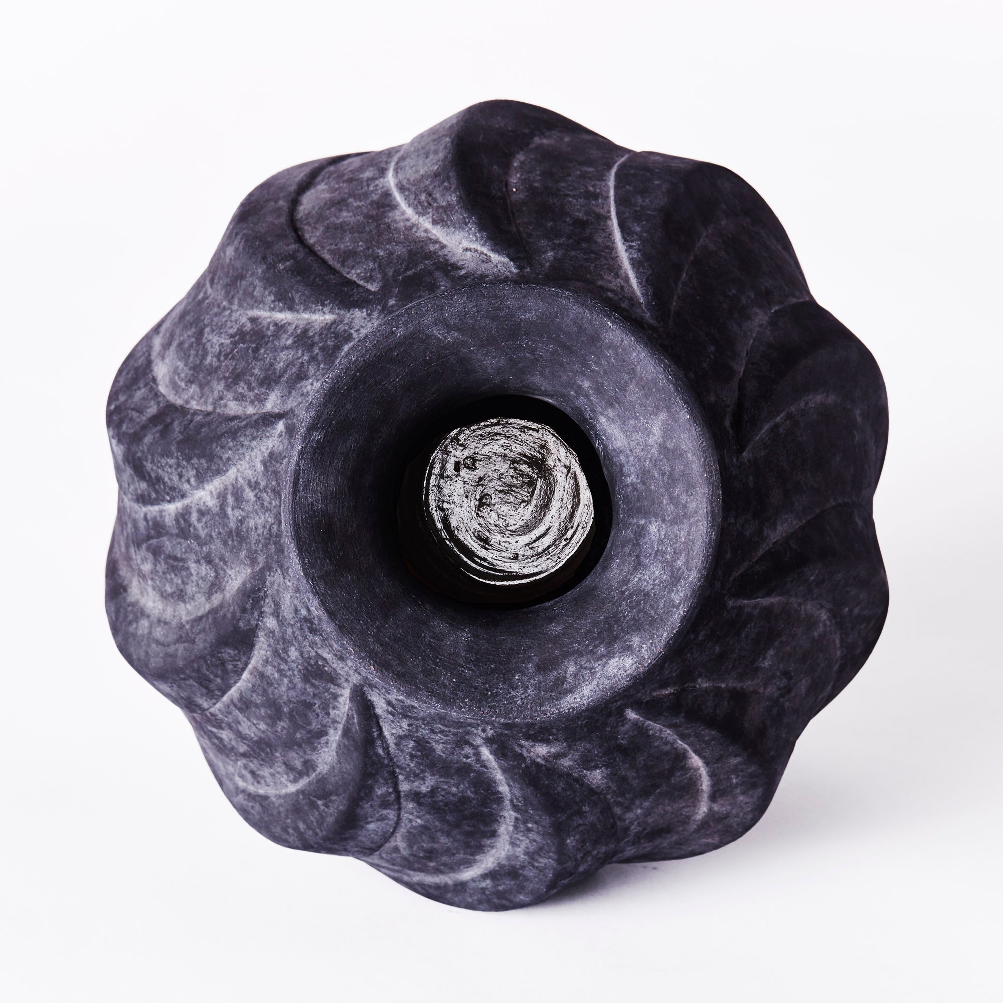 SWIRL vase black ceramic