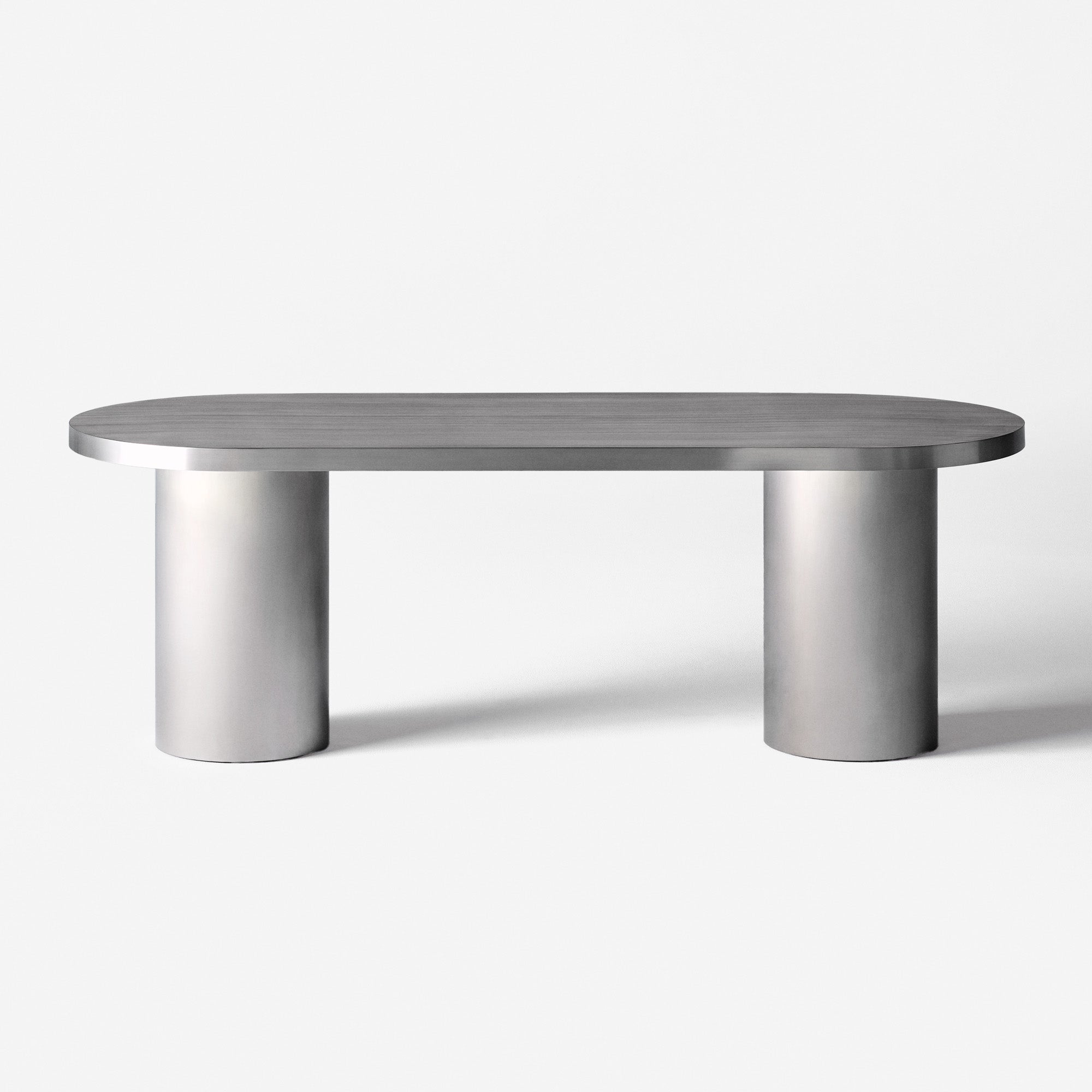 Oval Table CUFFLINK Polished Steel