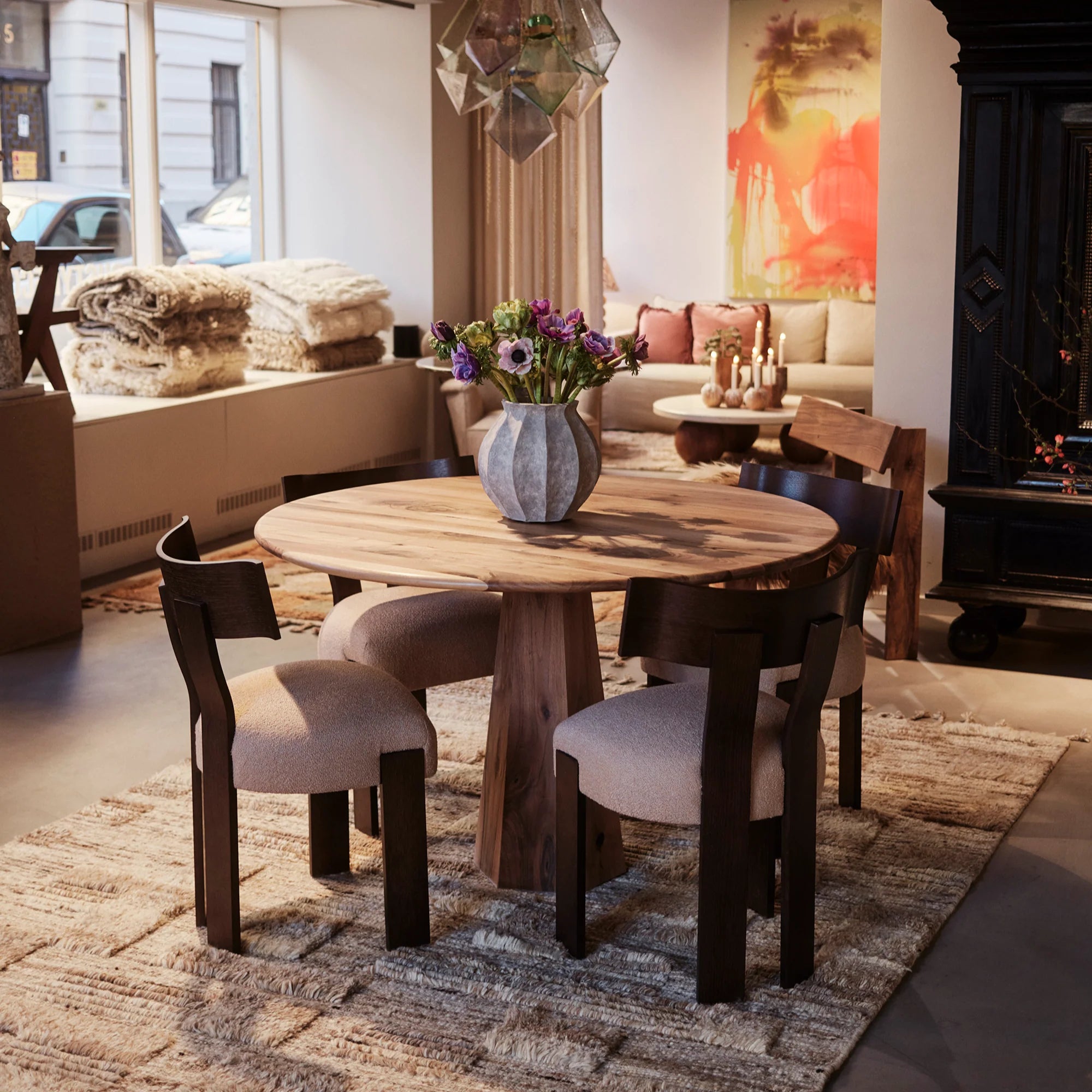 Round Table HEXAGON White Marble