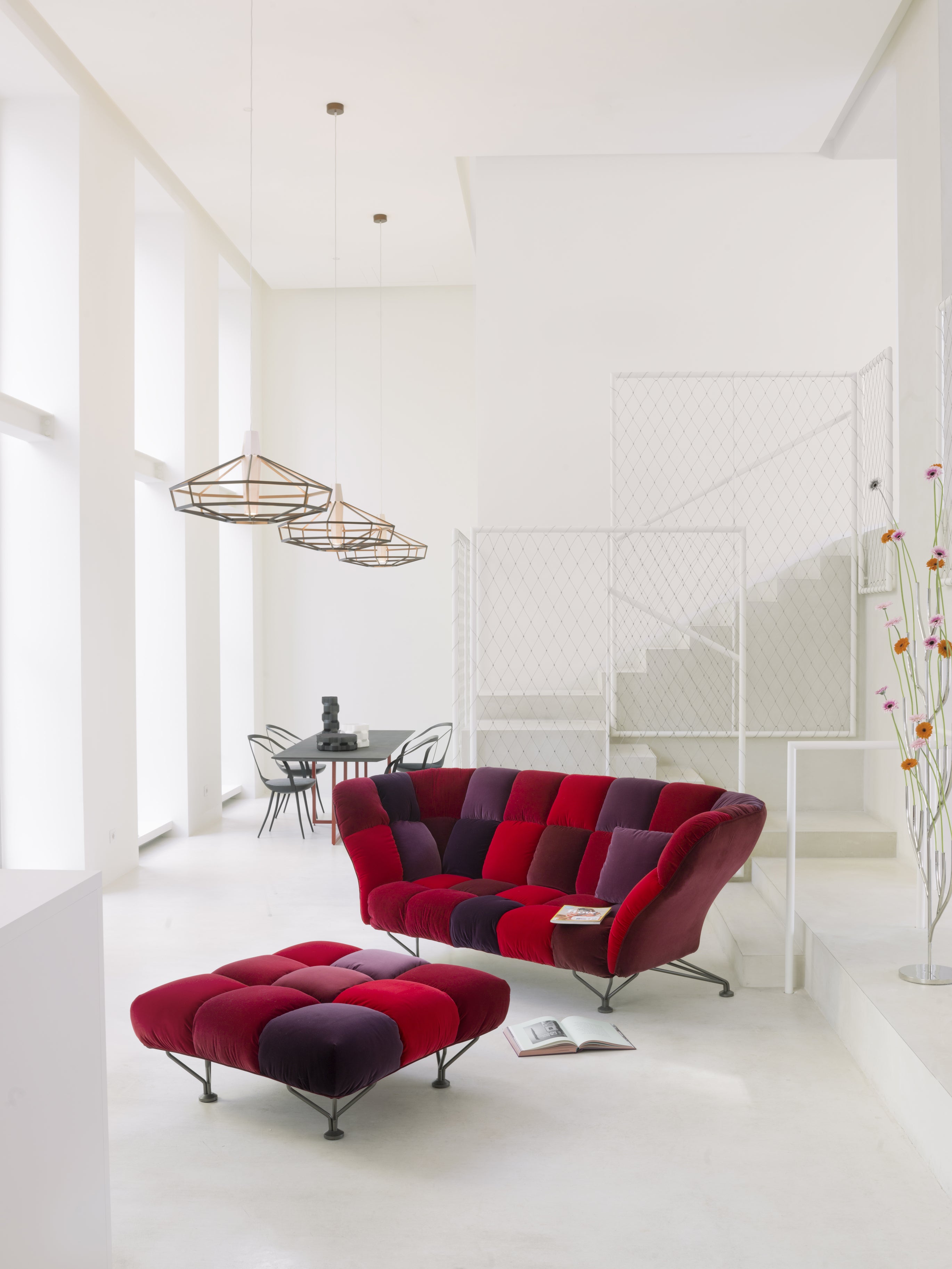 Sofa 33 CUSCINI czerwony do salonu – Driade