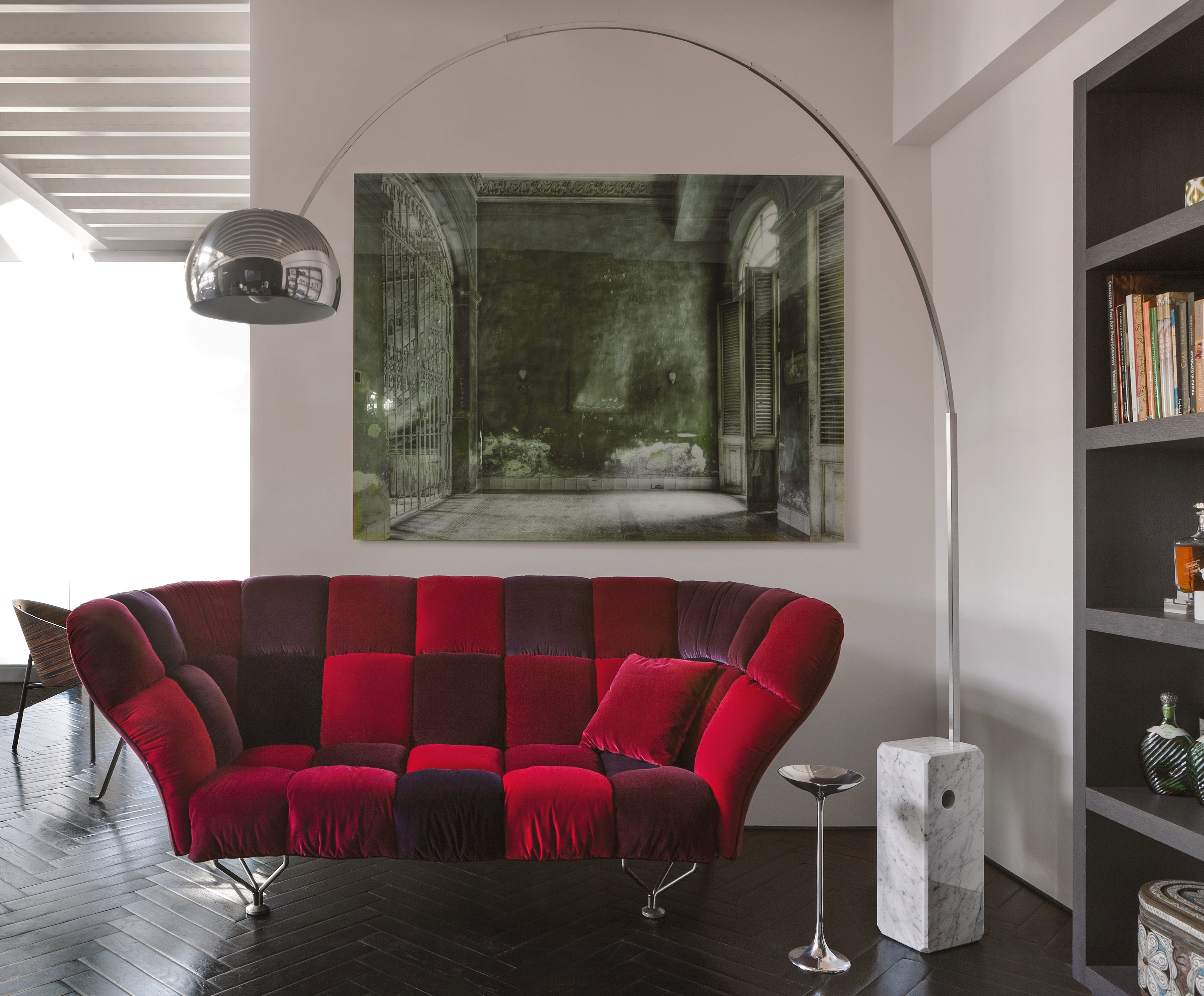 Sofa 33 CUSCINI czerwony do salonu