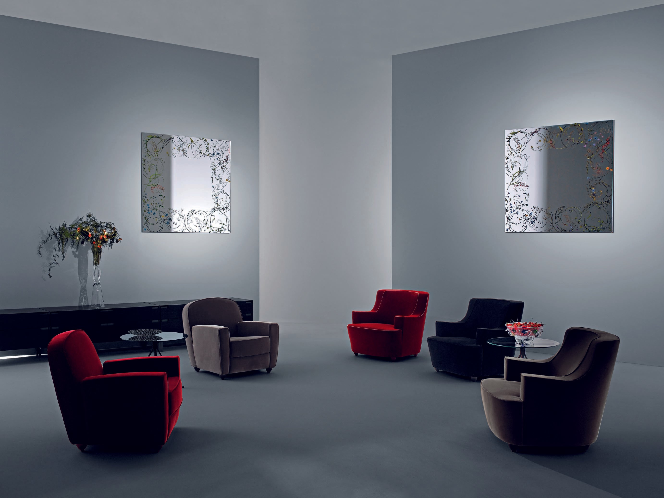 EGESO Spiegel mit Blumendruck