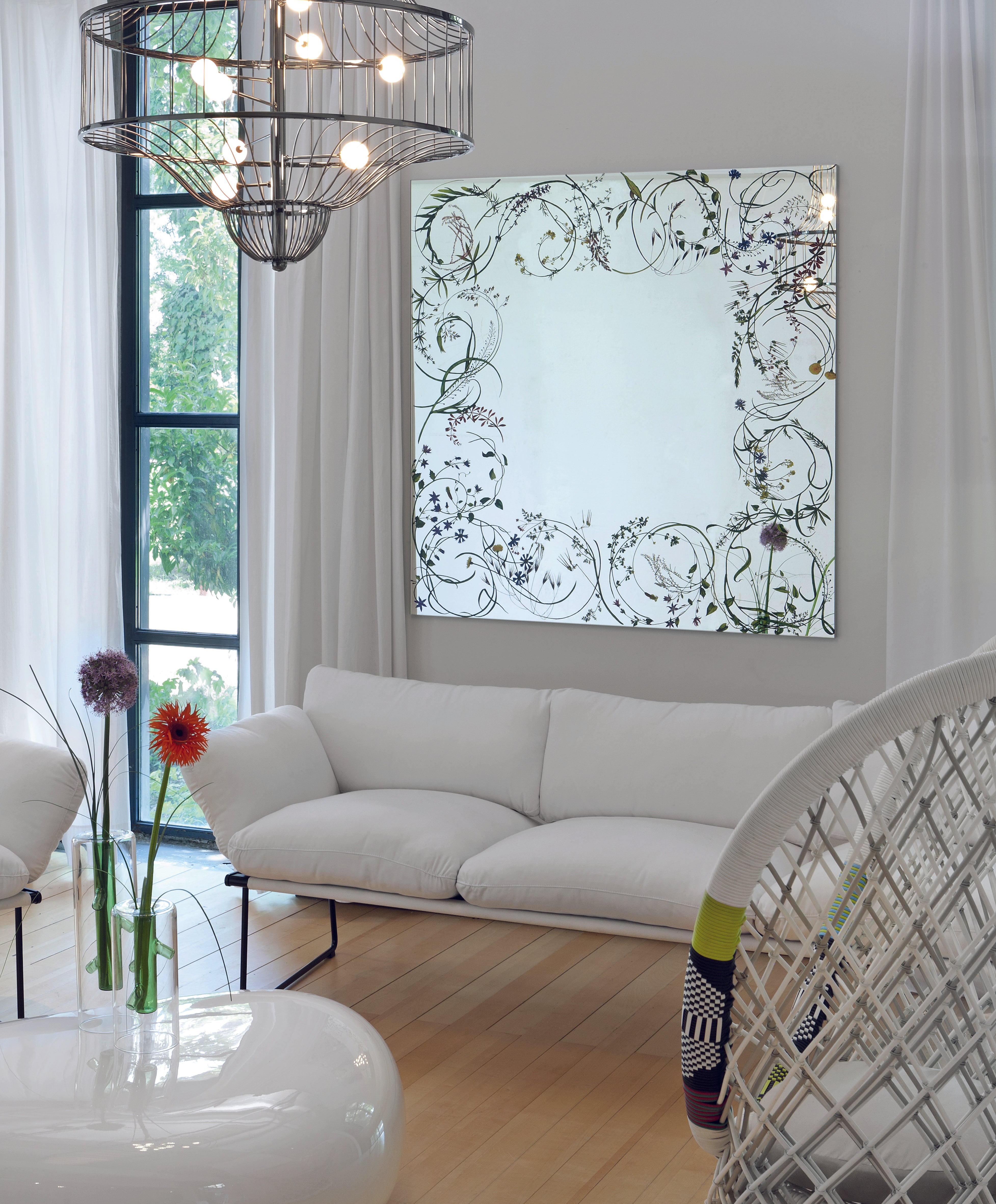 EGESO Spiegel mit Blumendruck