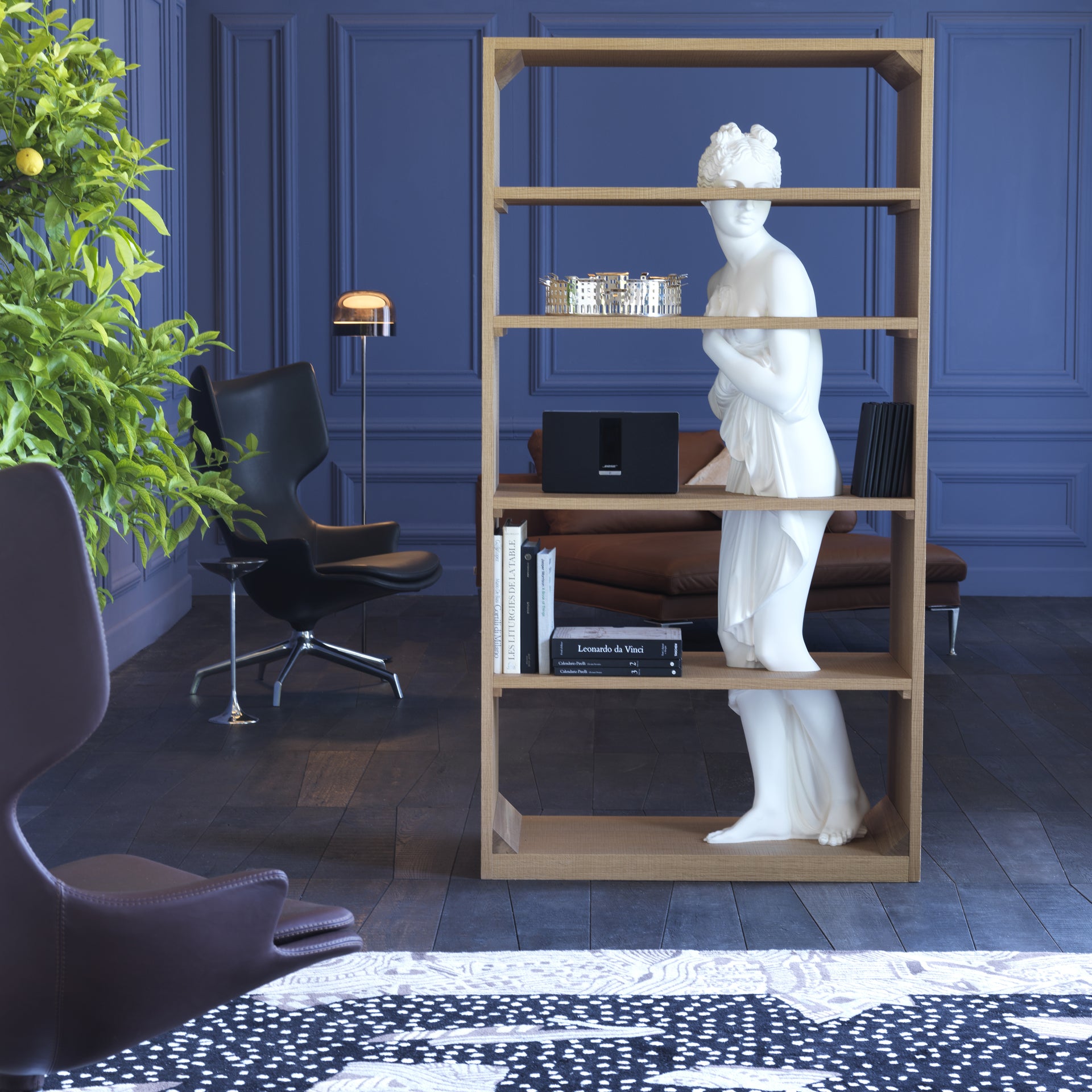 VENUS Regal, Eichenholz und Marmor