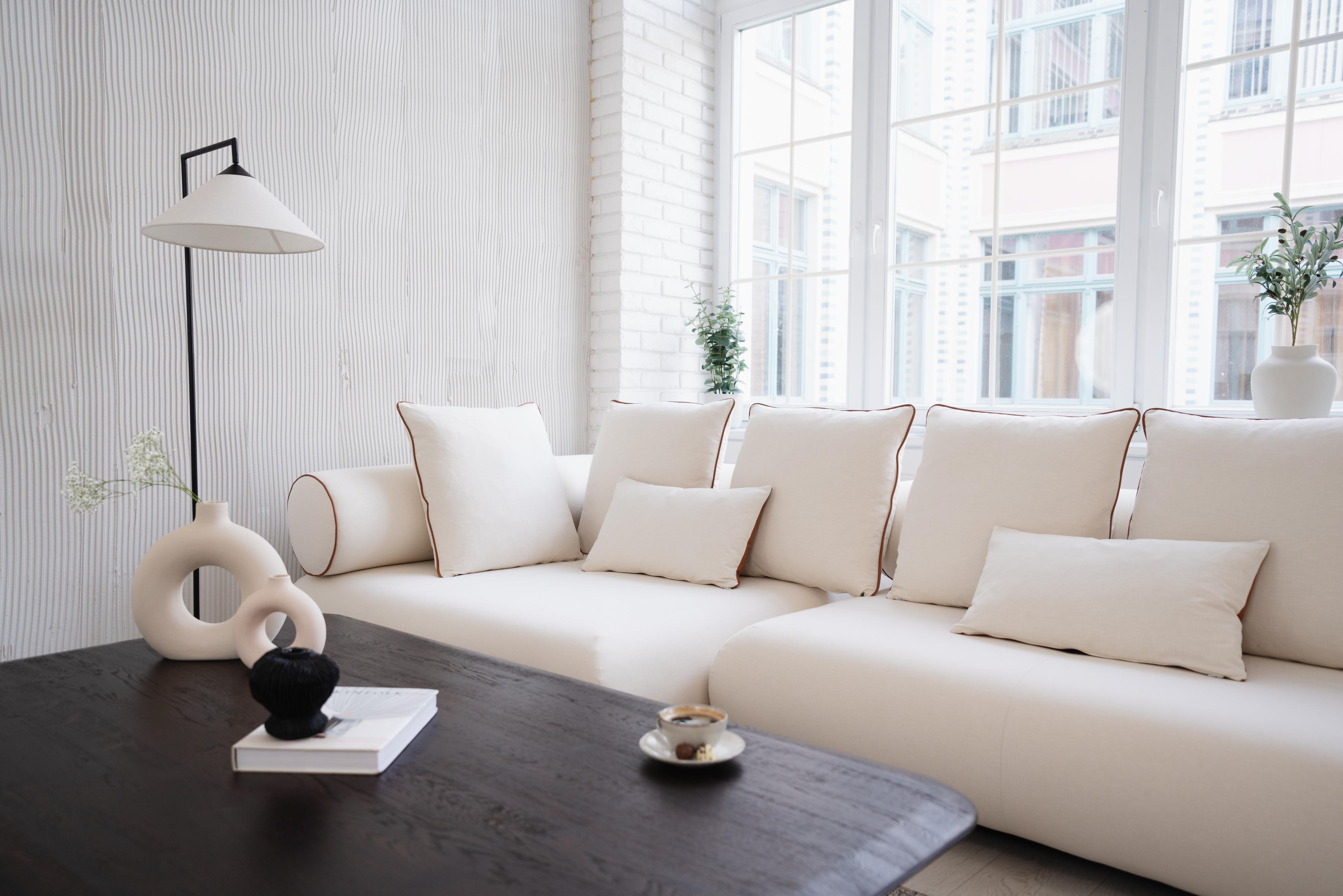 Modulaire rechtse hoekbank CASABLANCA gepersonaliseerd