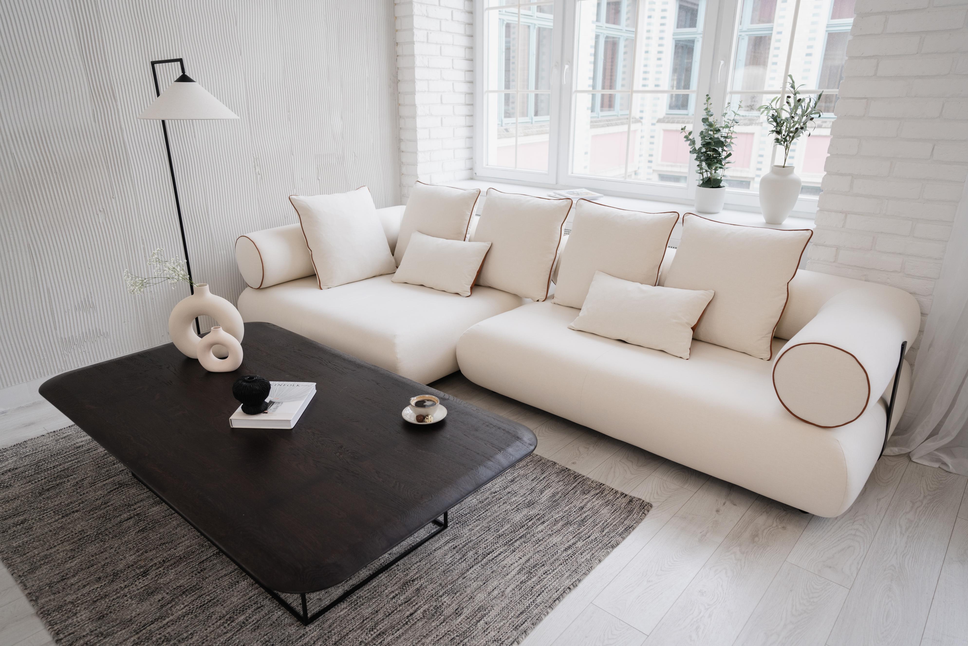 Modulaire rechtse hoekbank CASABLANCA gepersonaliseerd