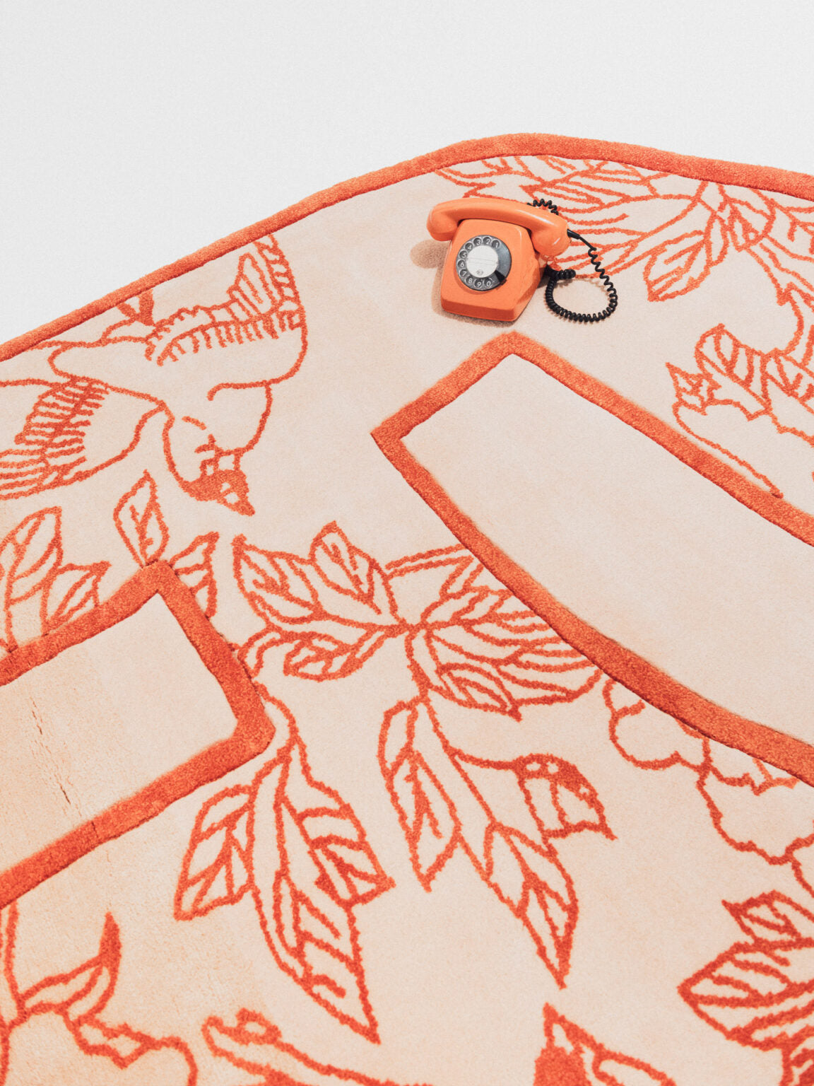 Asymmetrical decorative rug STARLINE pink with mustard