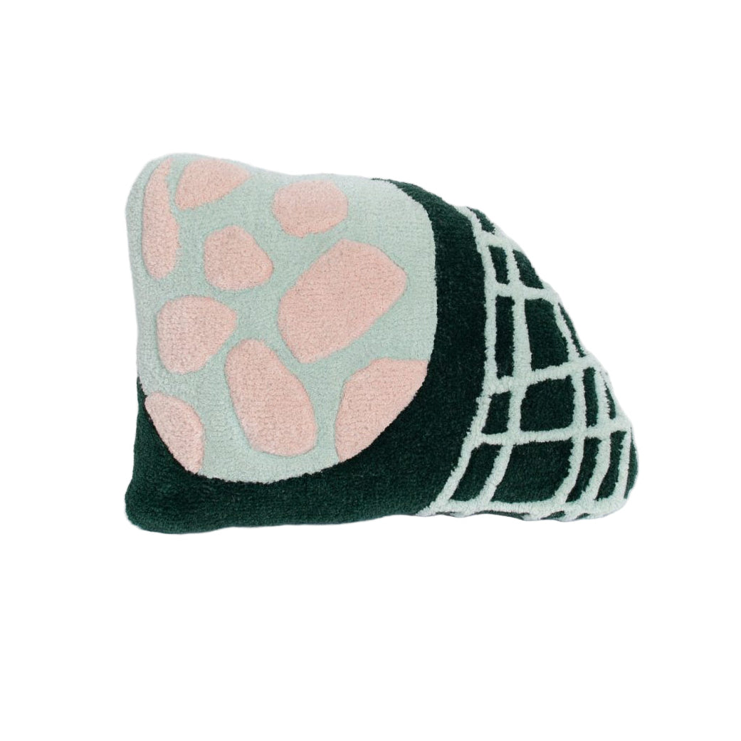Decorative pillow BLUE MOON black with mint