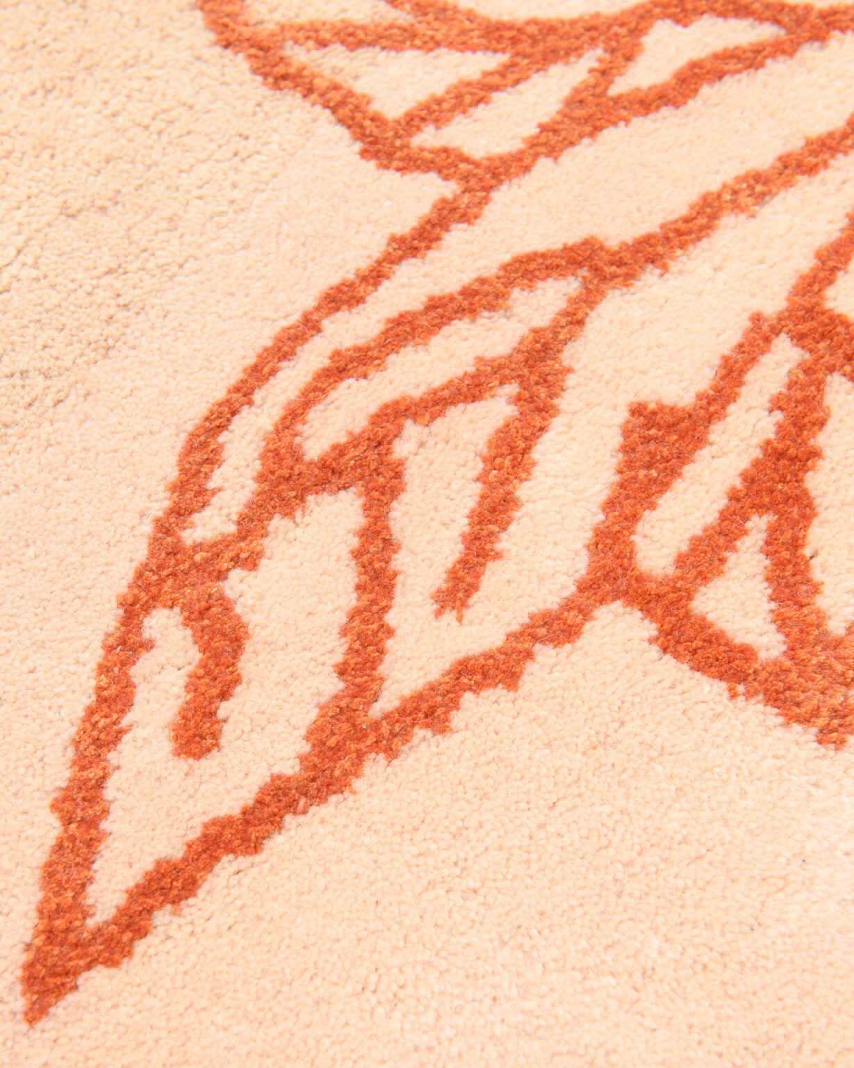 Asymmetrical decorative rug STARLINE pink with mustard