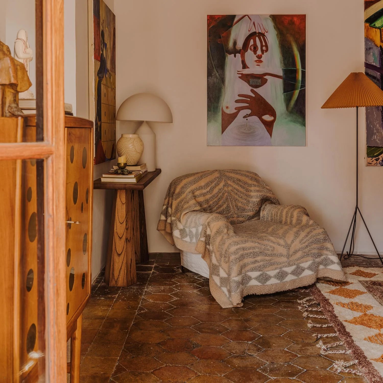 Koc WILDCAT DEKEN beige met grijs