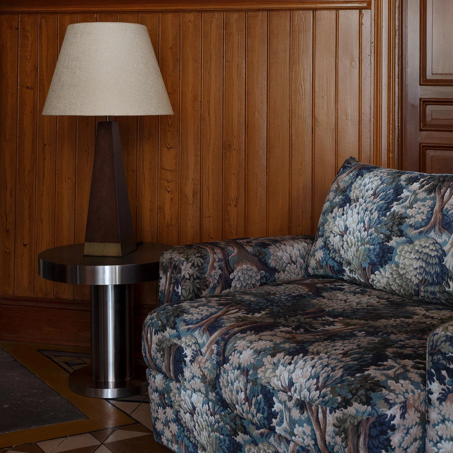 Bijzettafel CUFFLINK gepolijst staal