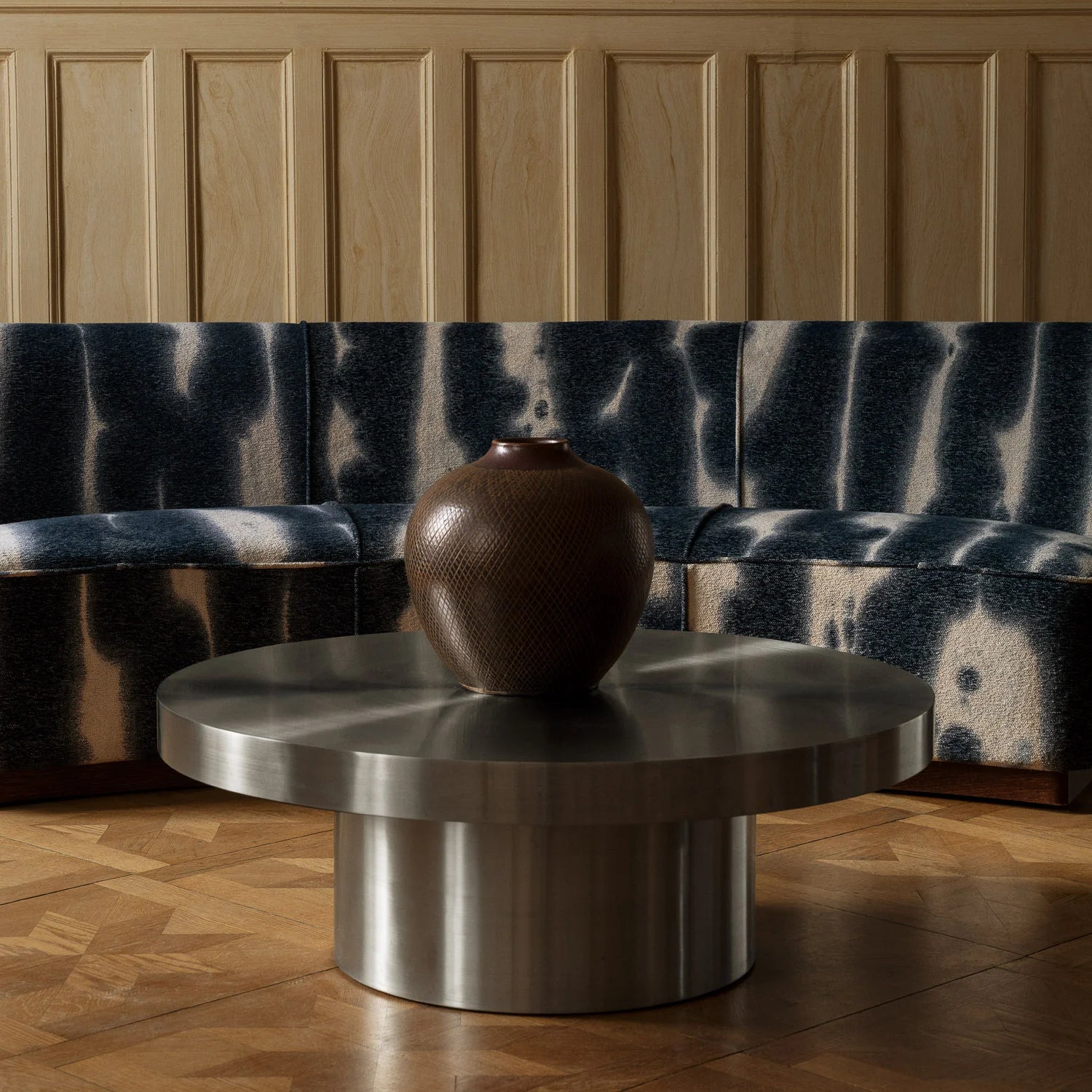 Sofa PARIS blauwe chenille