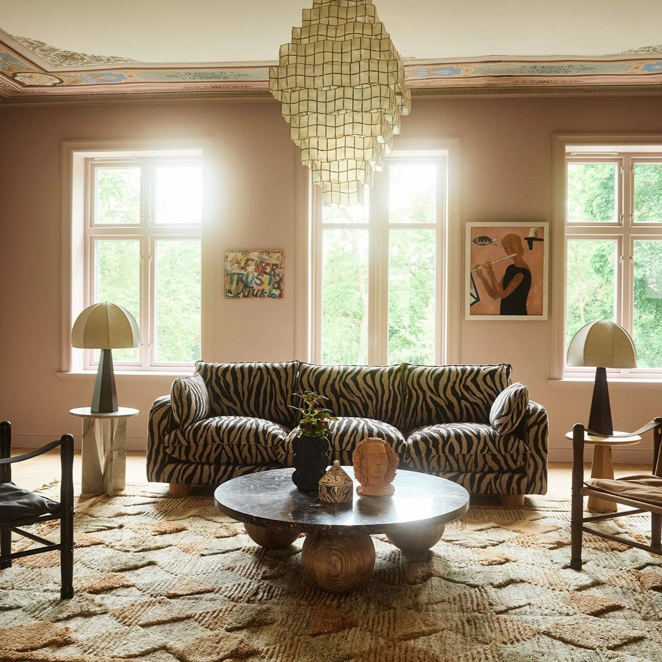 3-seater Sofa MILES zebra