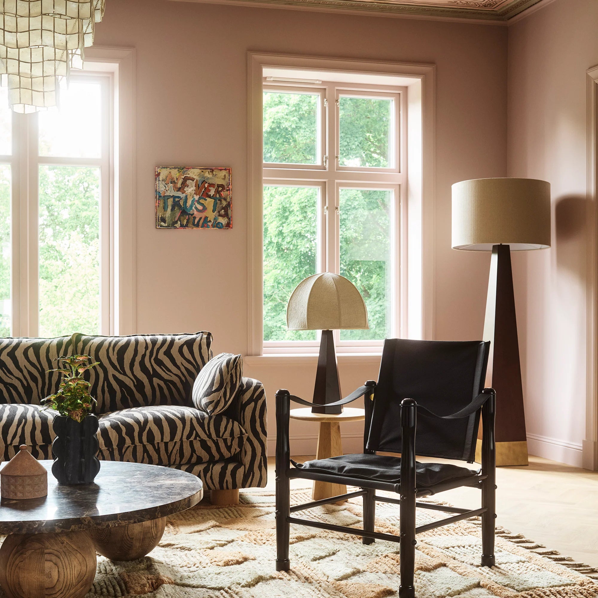 Fauteuil SAFARI zwart leer