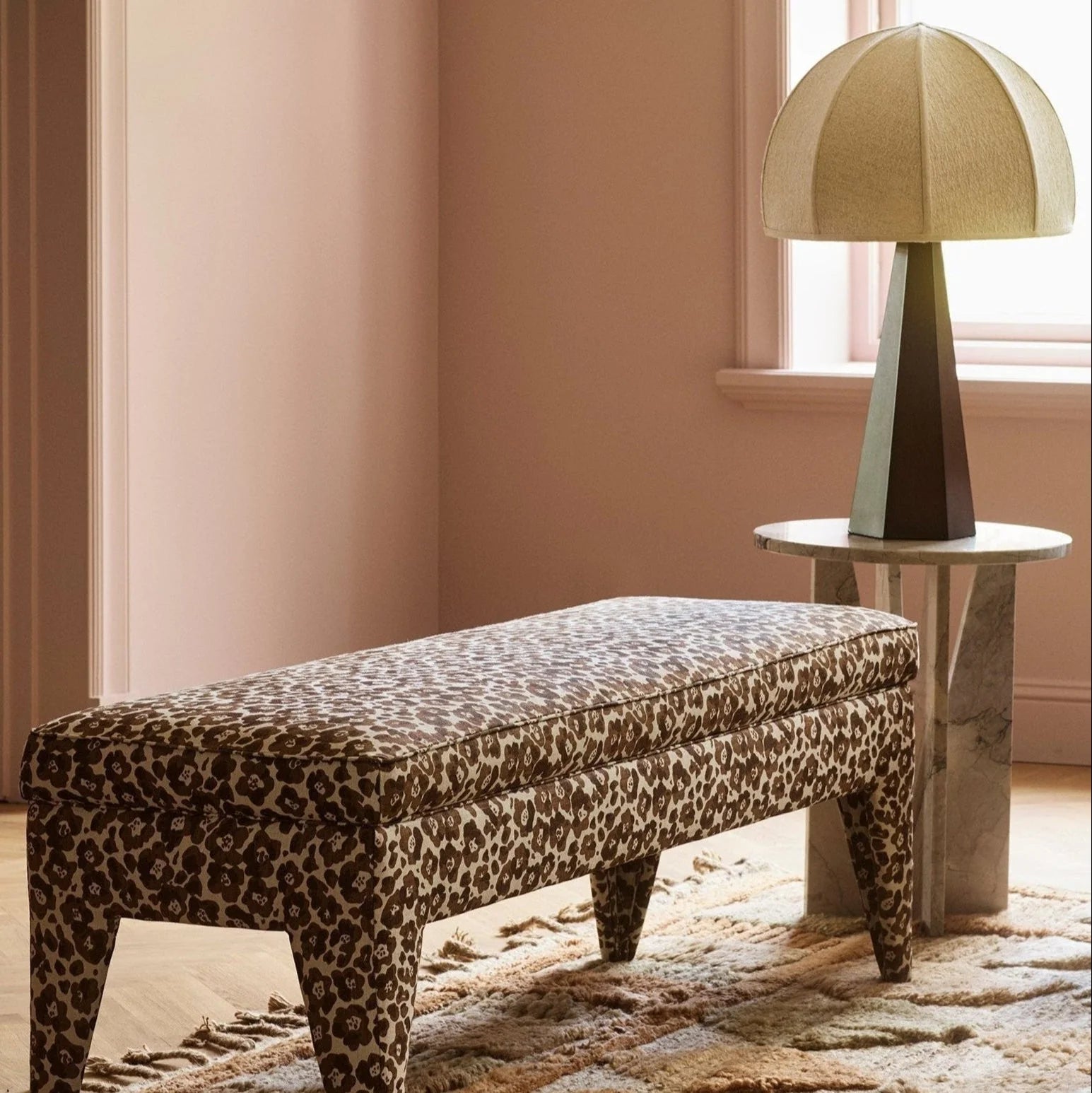 Beistelltisch V weißer Marmor