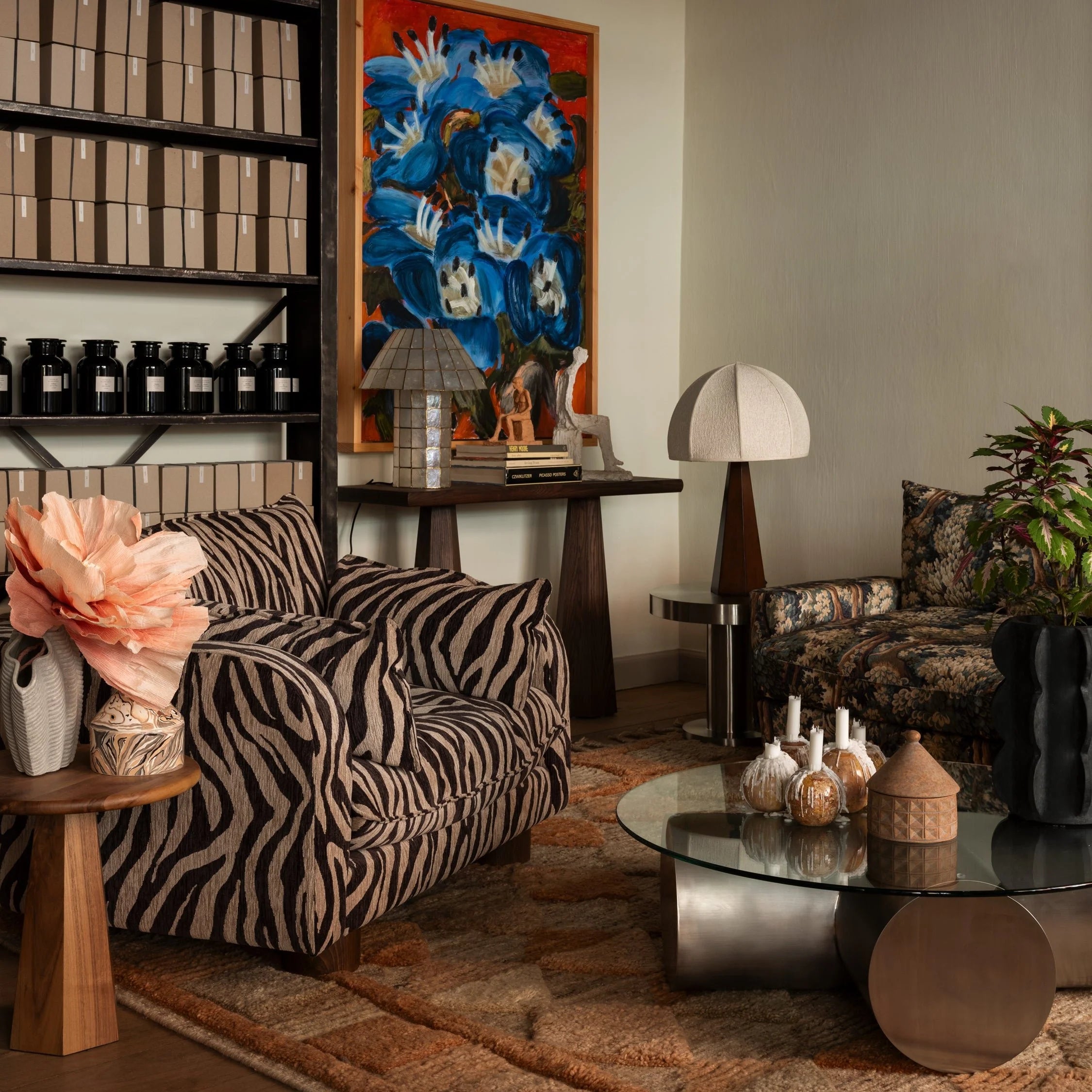 CROSS coffee table polished steel