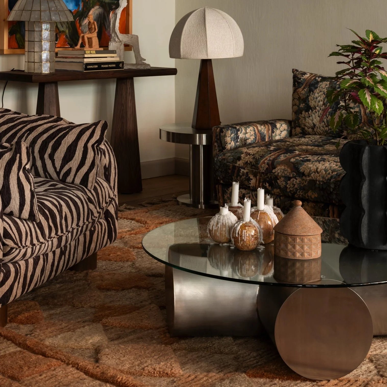 Bijzettafel CUFFLINK gepolijst staal