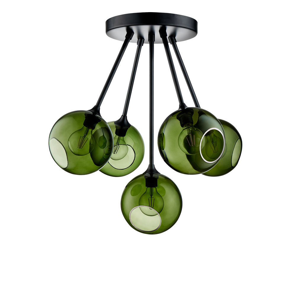 BALLROOM MOLECULE pendant lamp dark green with black finish