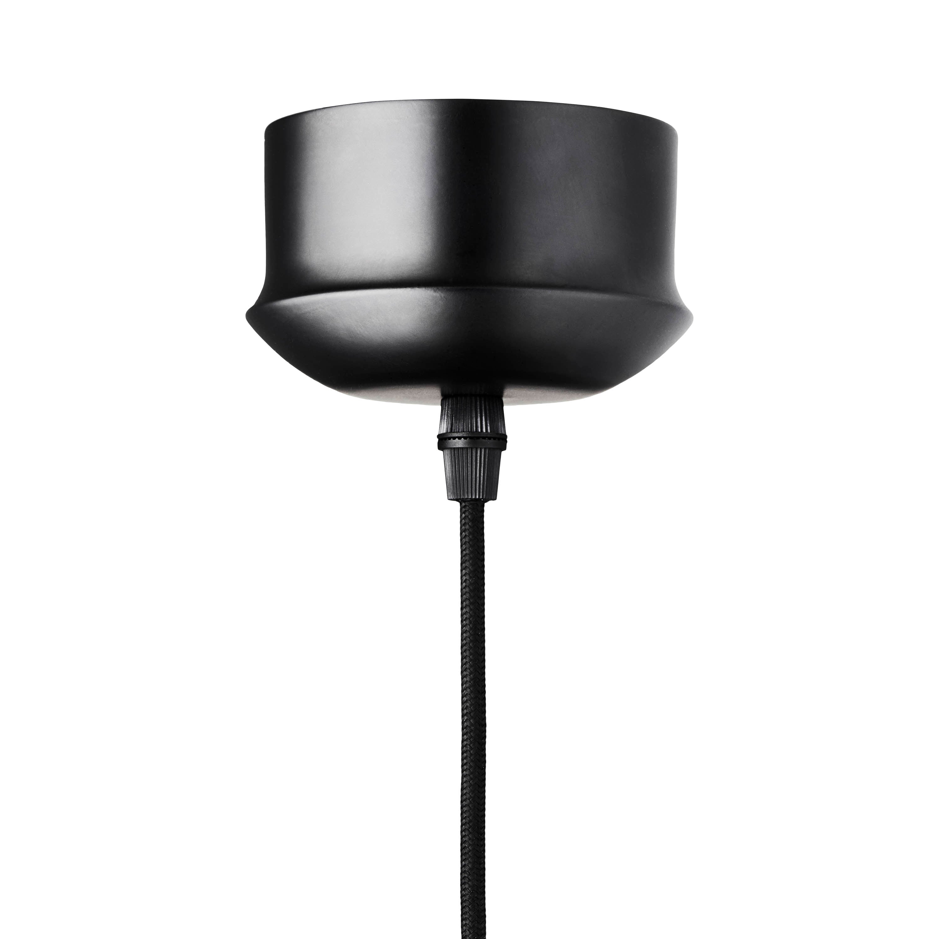 BALLROOM pendant lamp in smoky finish with black detailing