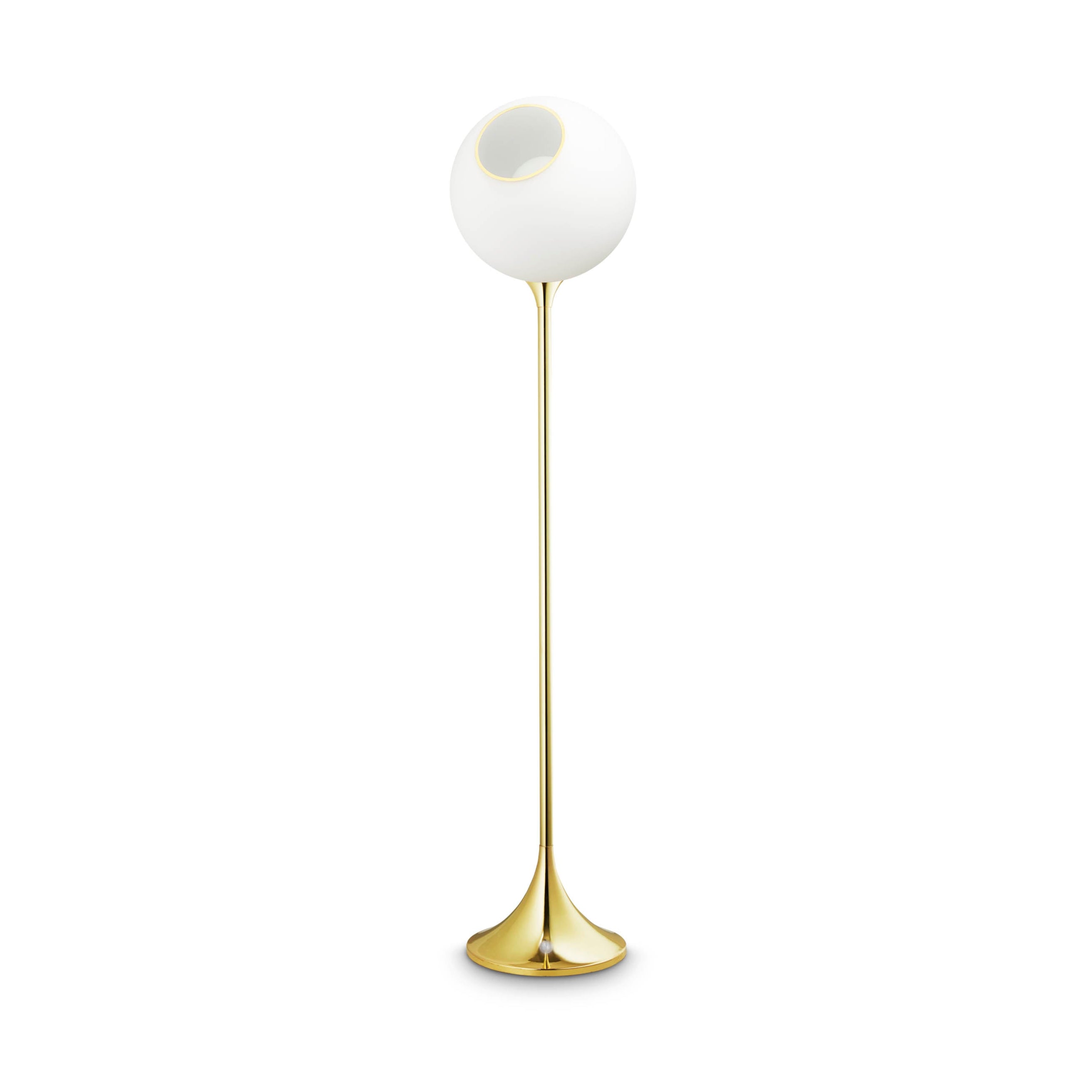 BALLROOM floor lamp white with a gold base
