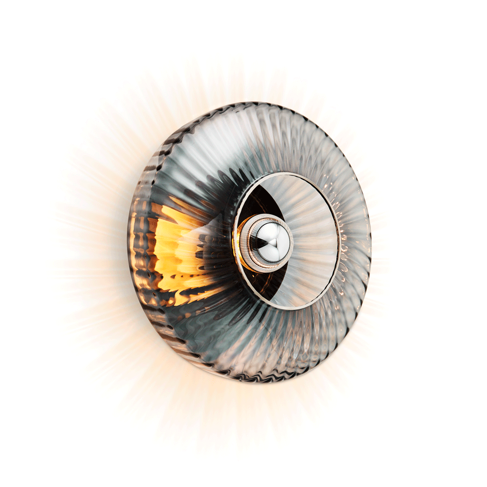 NEW WAVE OPTIC wall lamp smoky glass