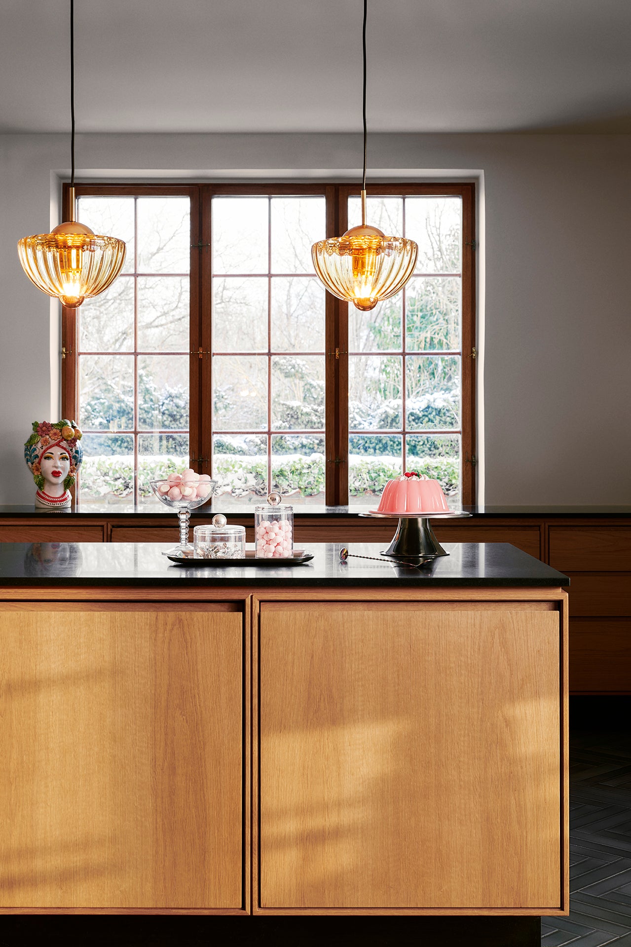 LOTUS amber pendant lamp