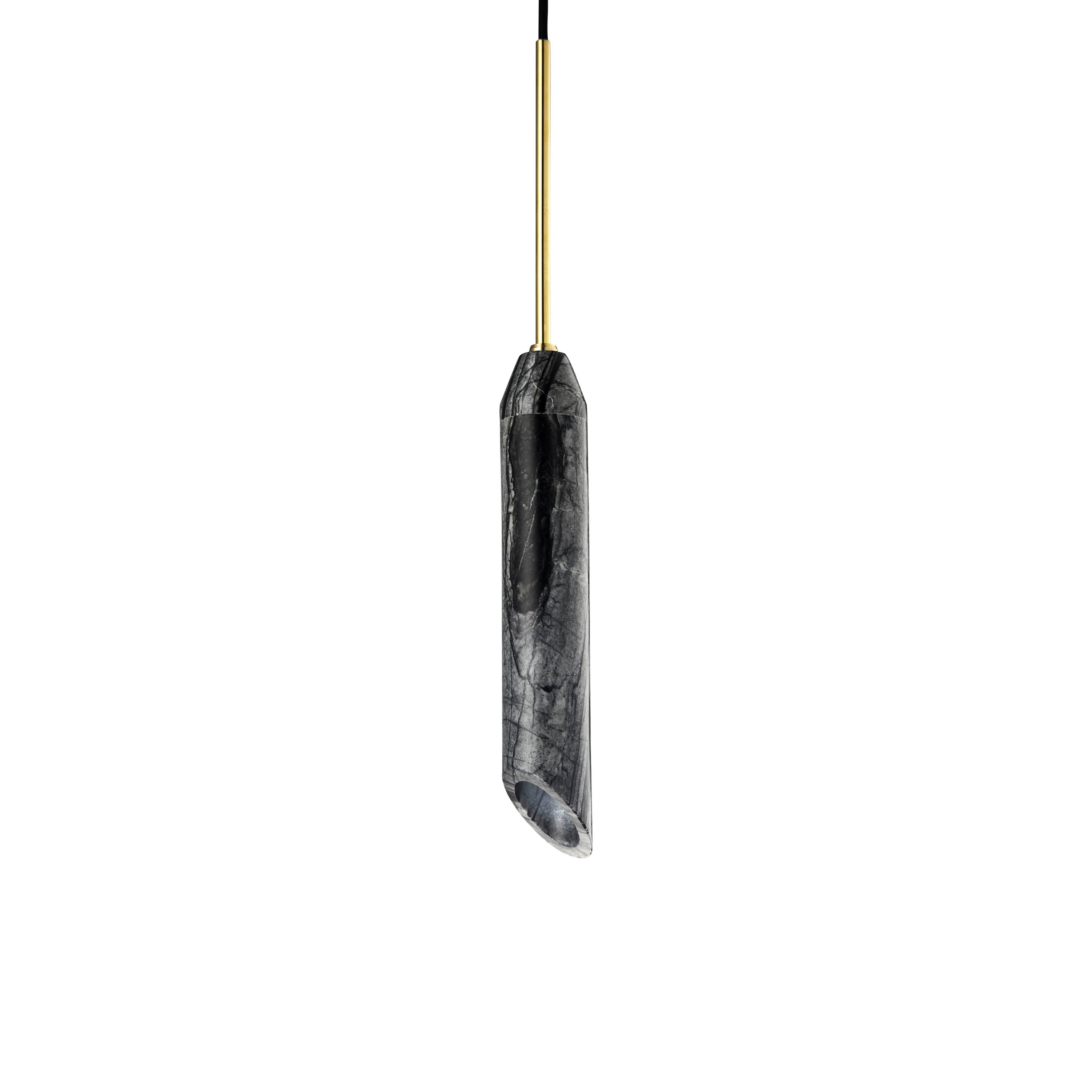Pendant lamp MARBLE ART black marble