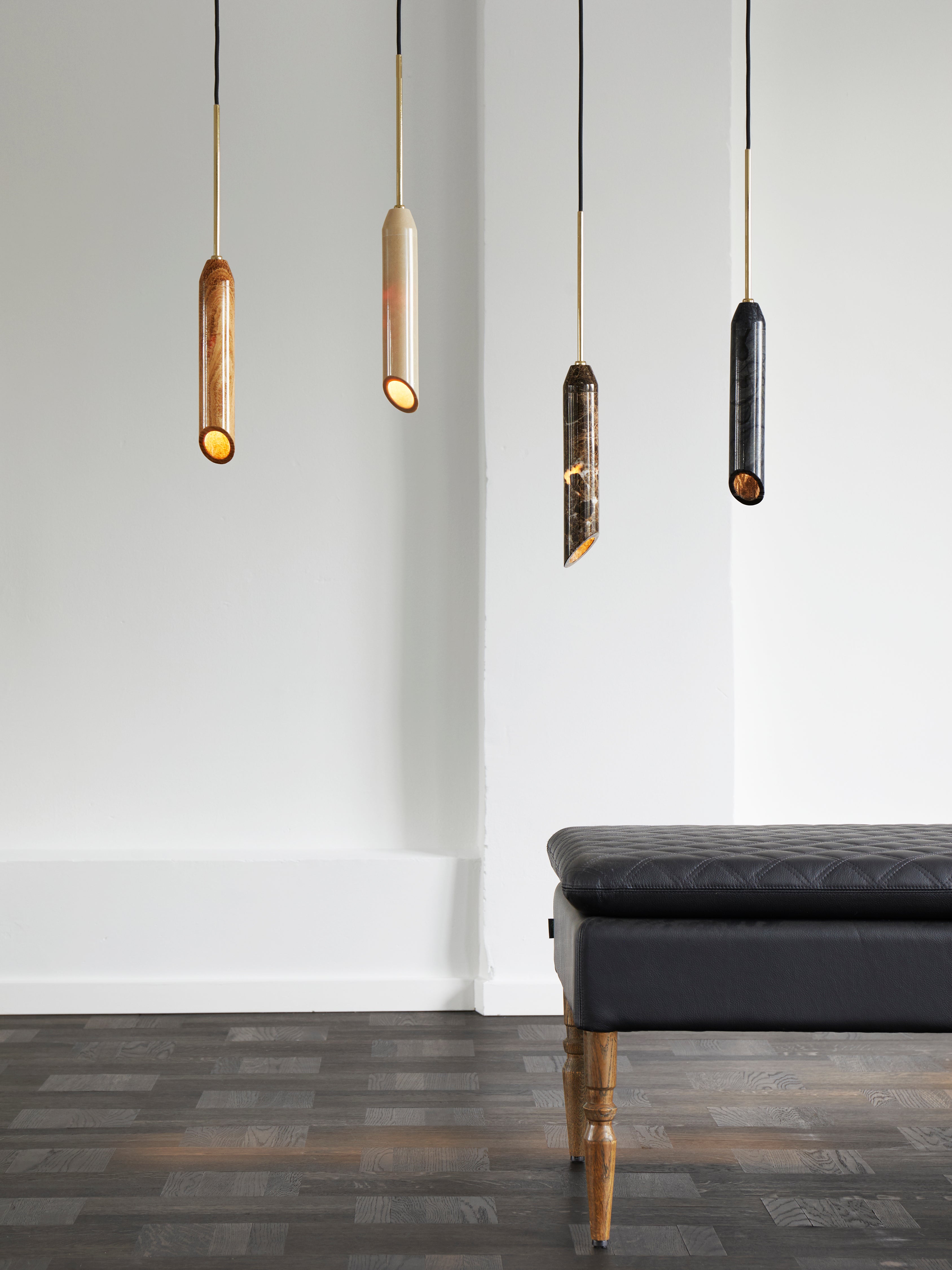 Pendant lamp MARBLE ART light brown marble