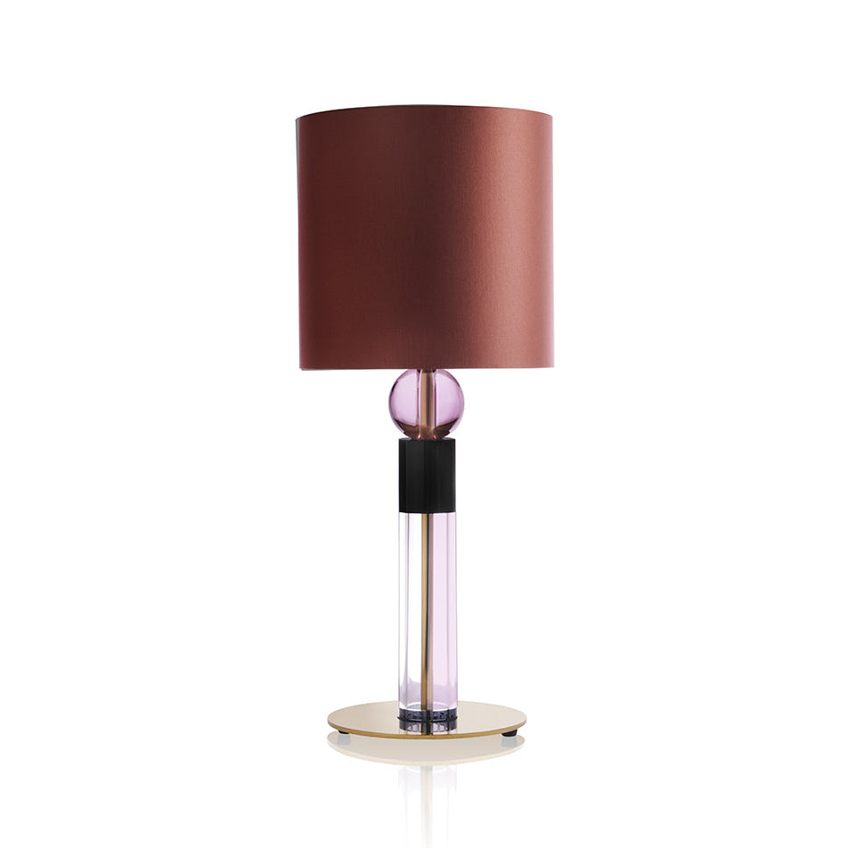 CARNIVAL NO. 2 Pink Table Lamp with Black and Brown