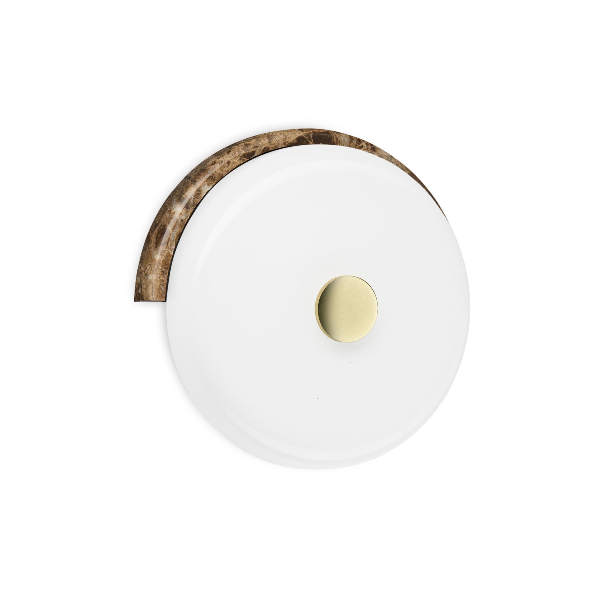 TRIP wall lamp brown marble with milky white glass