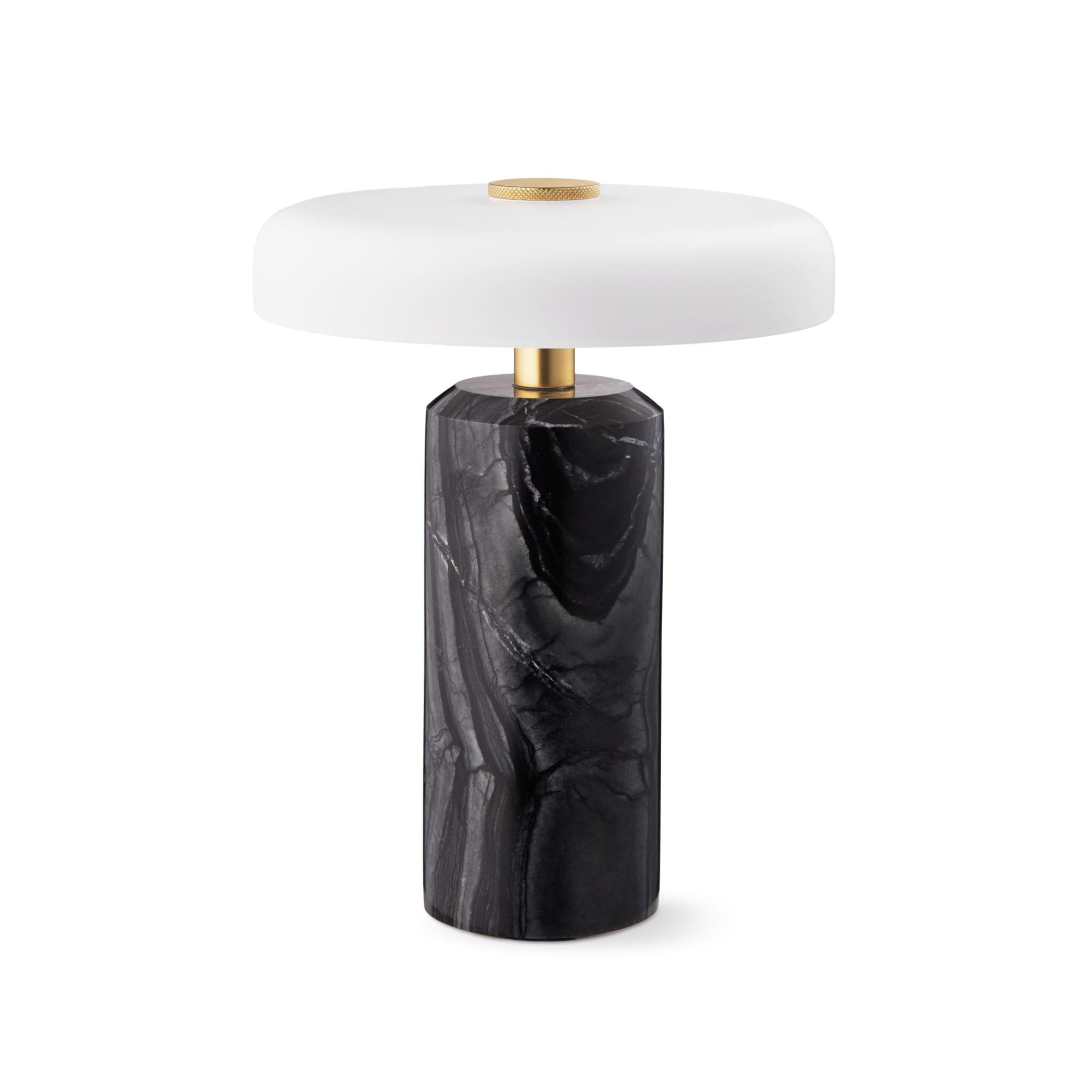 Lampa przenośna TRIP czarny marmur z mlecznobiałym szkłem – Design By Us