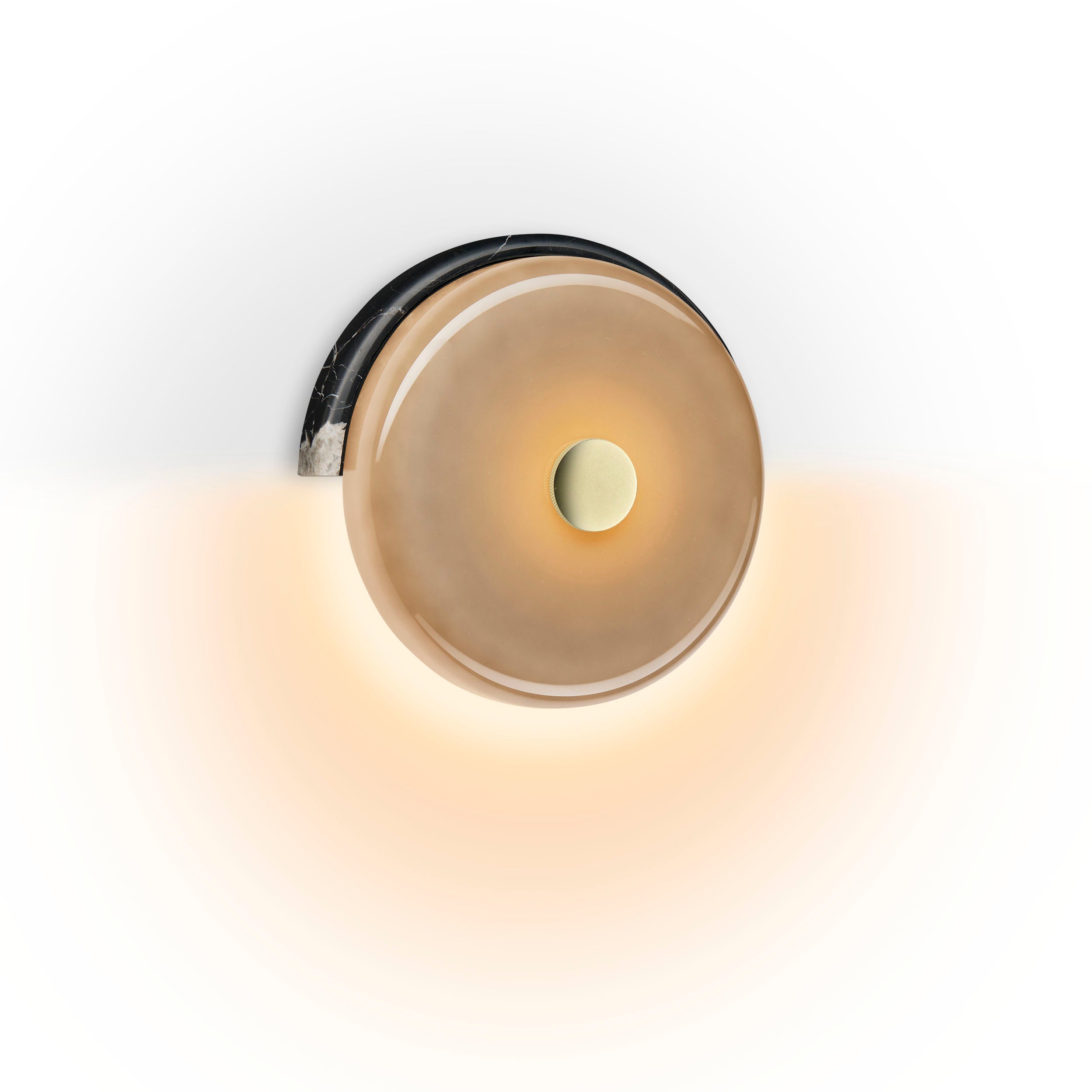 TRIP wall lamp dark gray marble with smoky glass