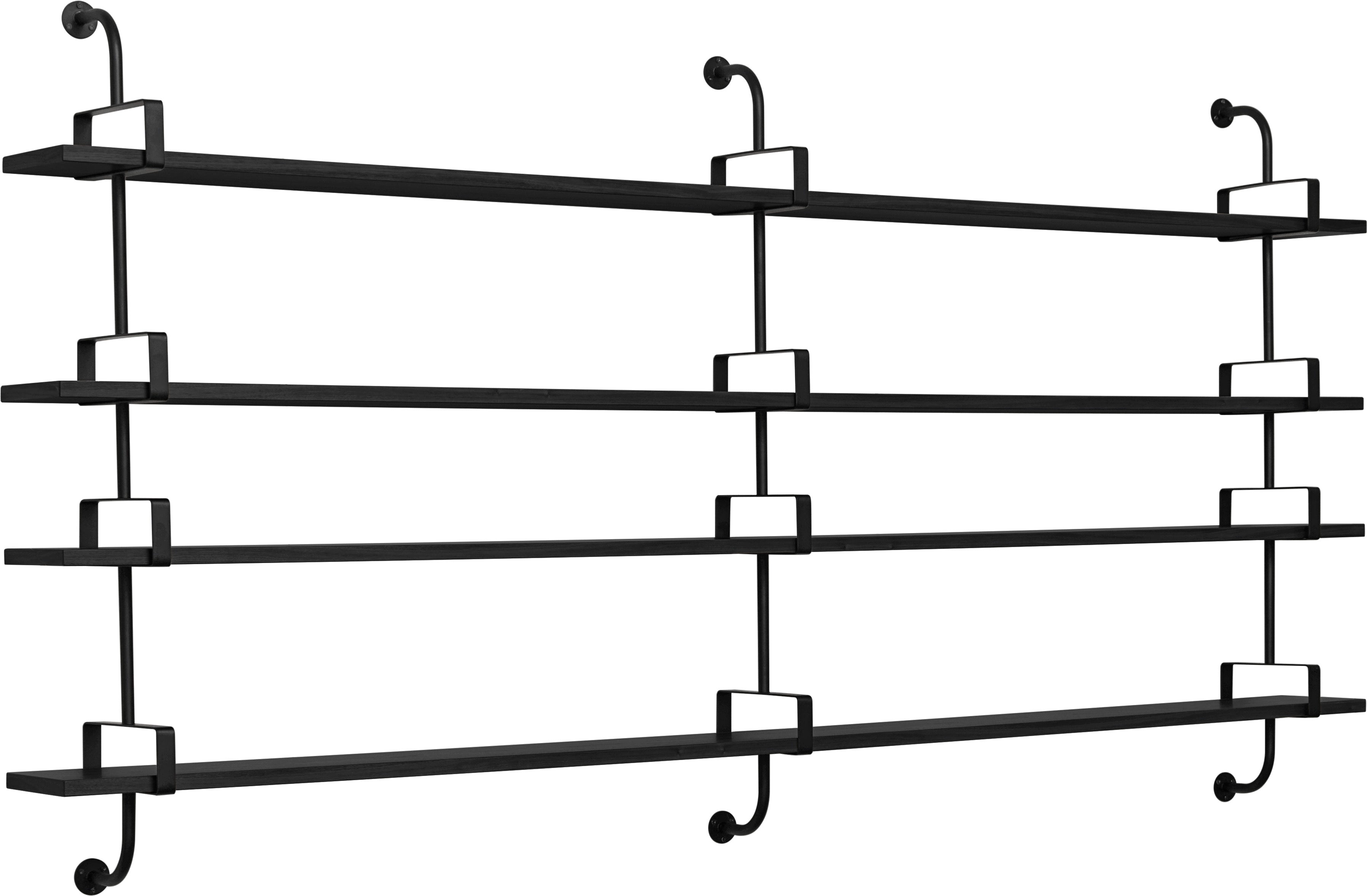 Doppelte Regal DÉMON schwarzes Eschenholz