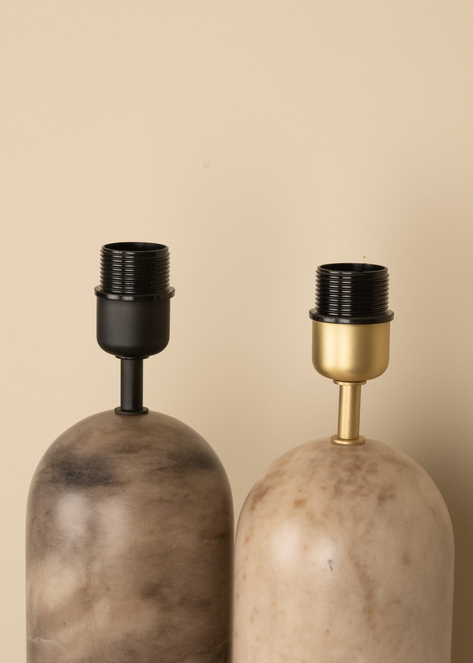 Tischlampe PURA KELO DOUBLE dunkelbeige Alabaster