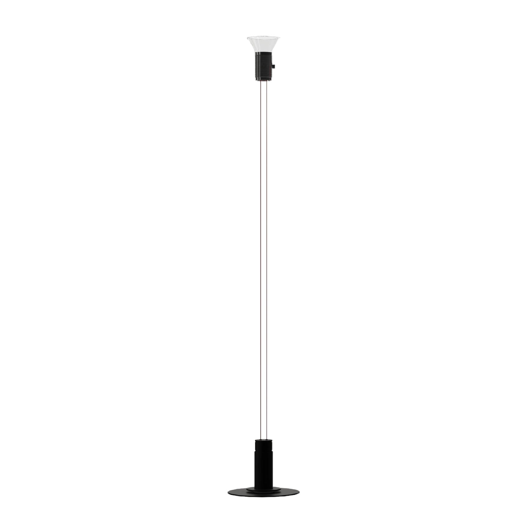 Vloerlamp DIA transparant met matte grijze elementen