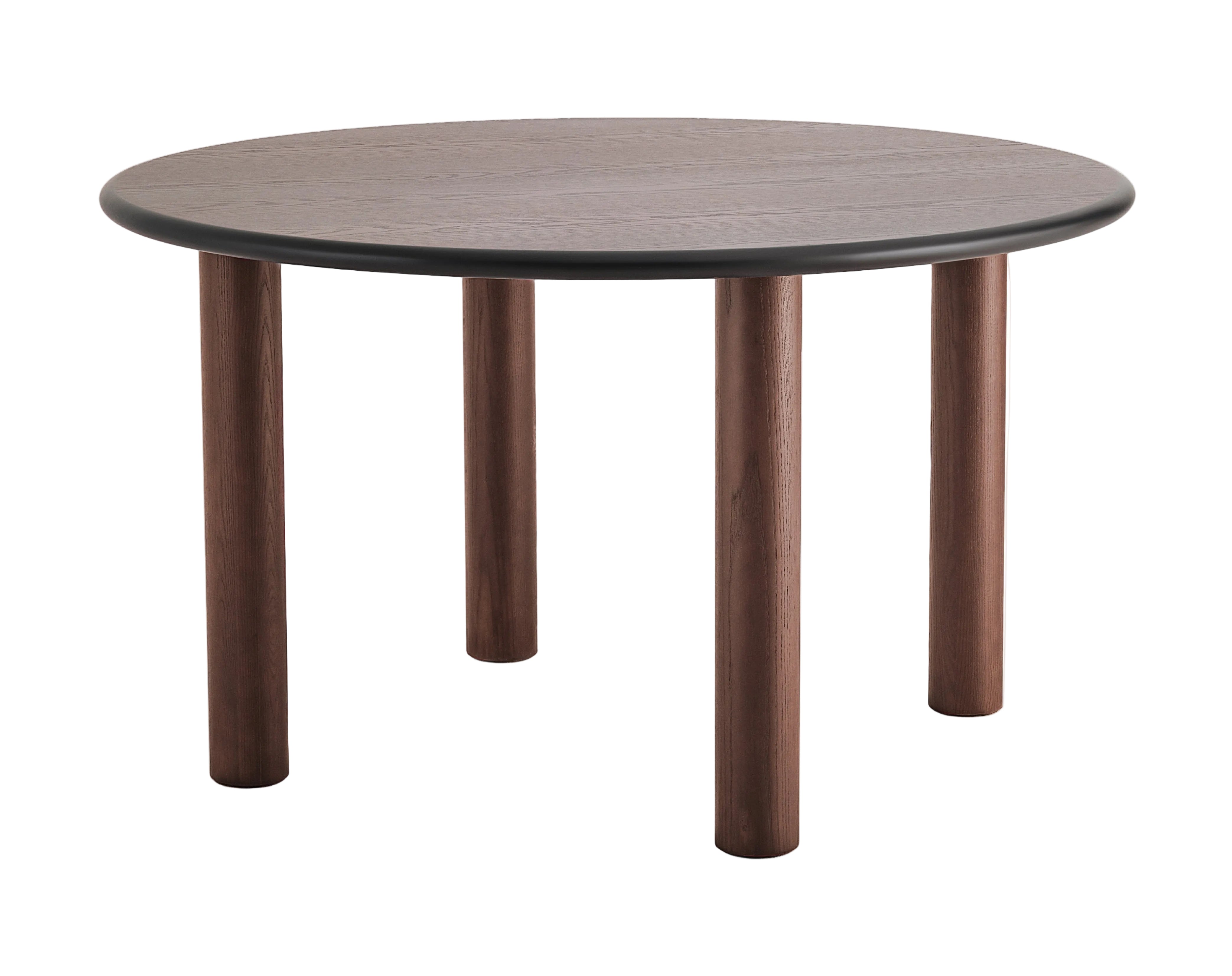 Runder Tisch PAUL aus braunem Eschenholz